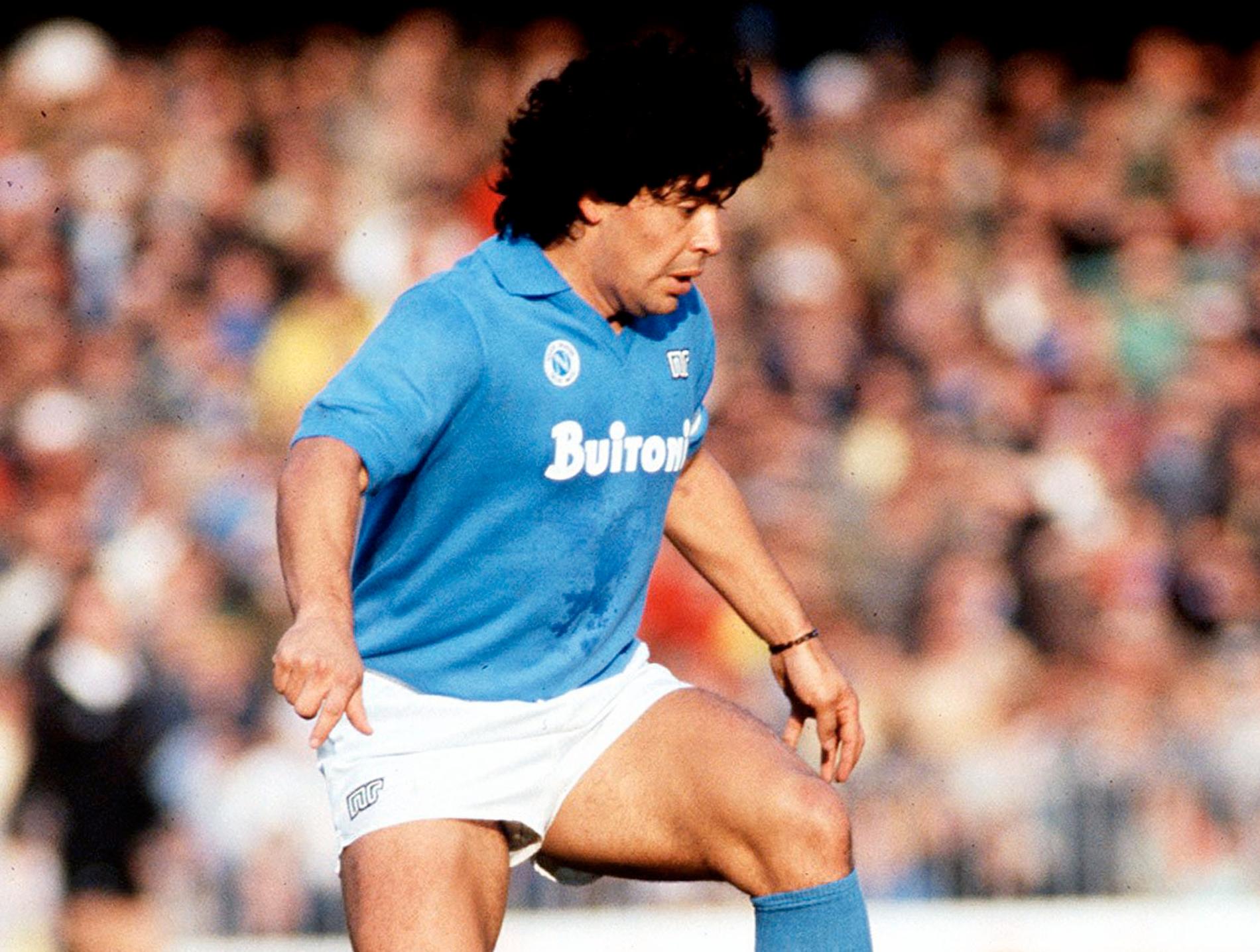Maradona spelade 188 matcher för Napoli.