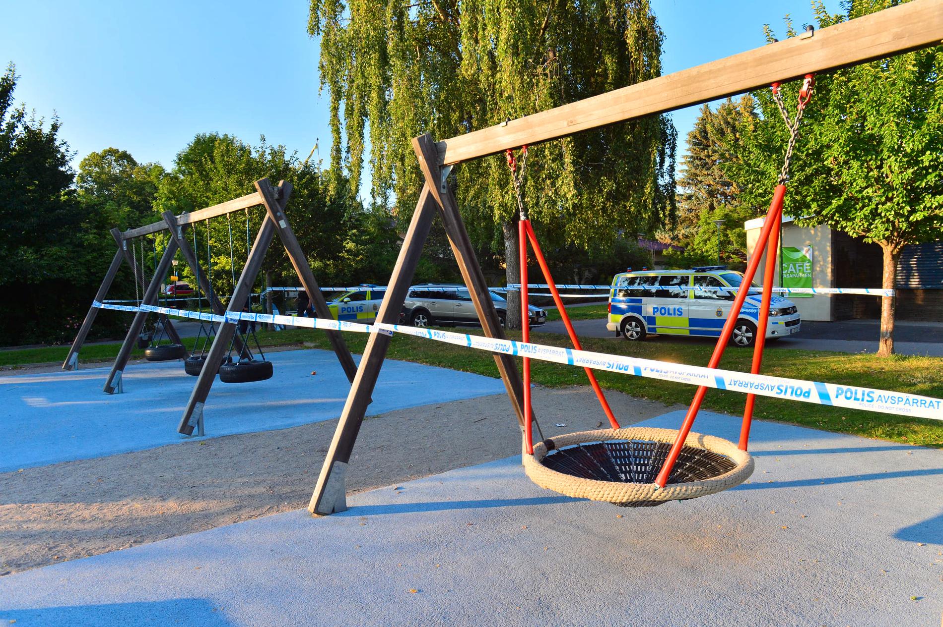 Skjutningen inträffade vid en lekplats i Vasaparken i Norrköping.