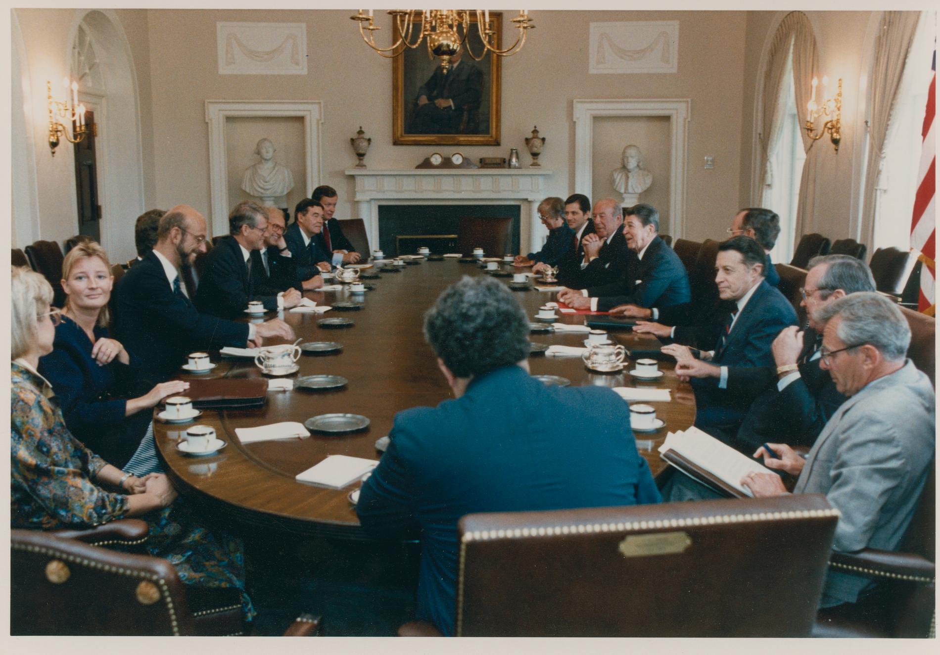 Hans Dahlgren i Vita huset med USA:s dåvarande president Ronald Reagan.