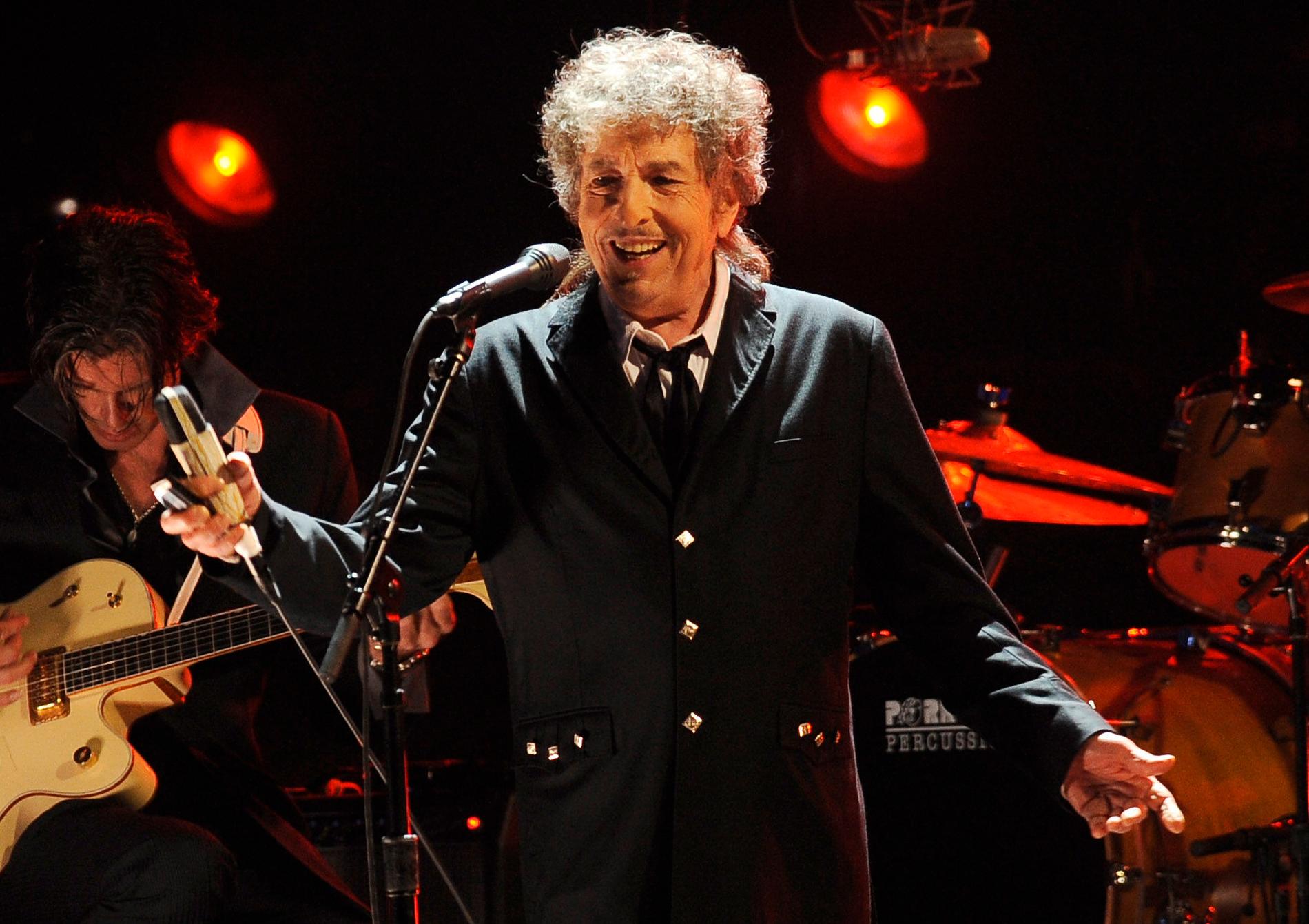 Bob Dylan (bilden tagen vid ett tidigare tillfälle).