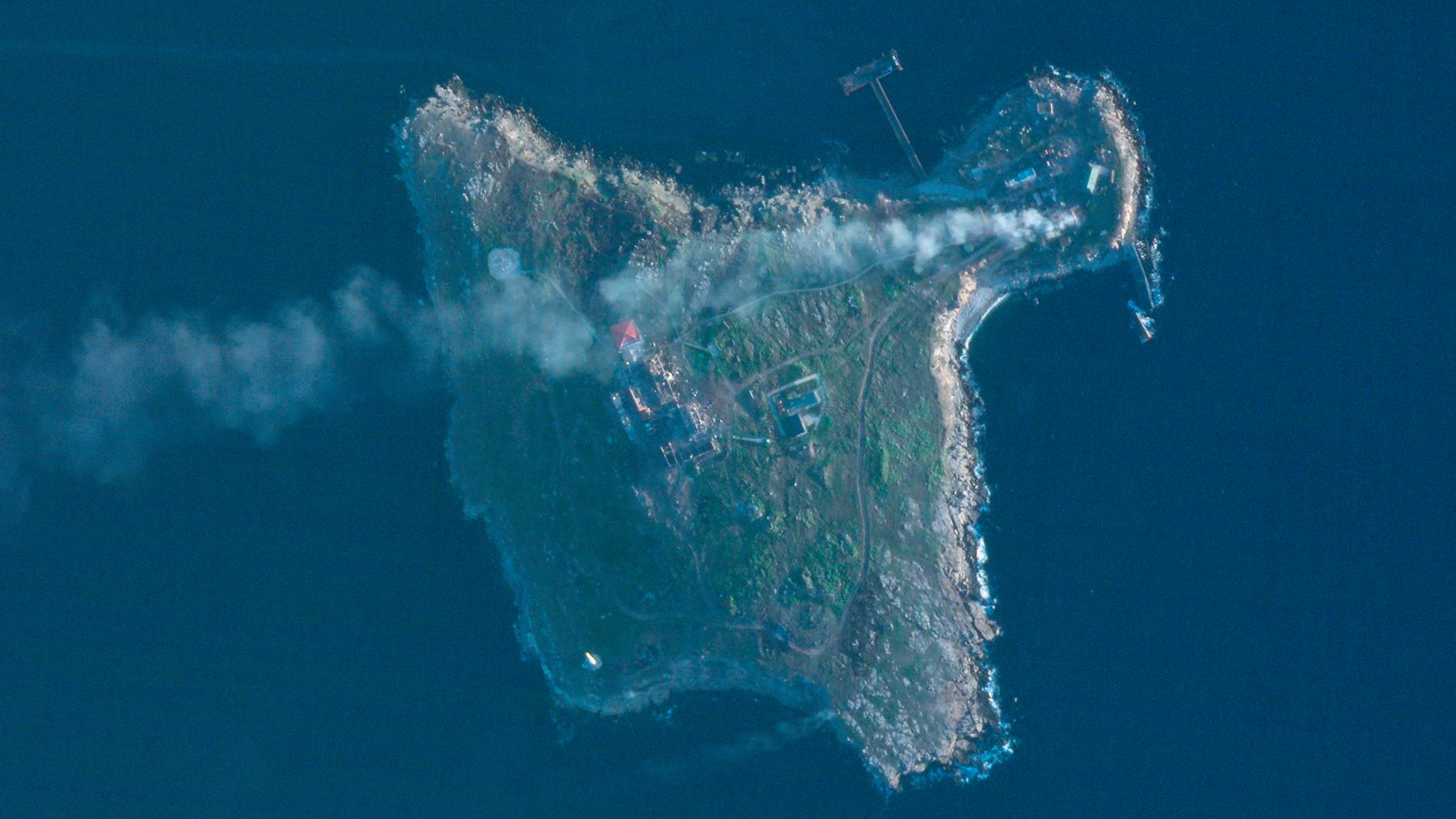 Satellitbild av symboliska Ormön.