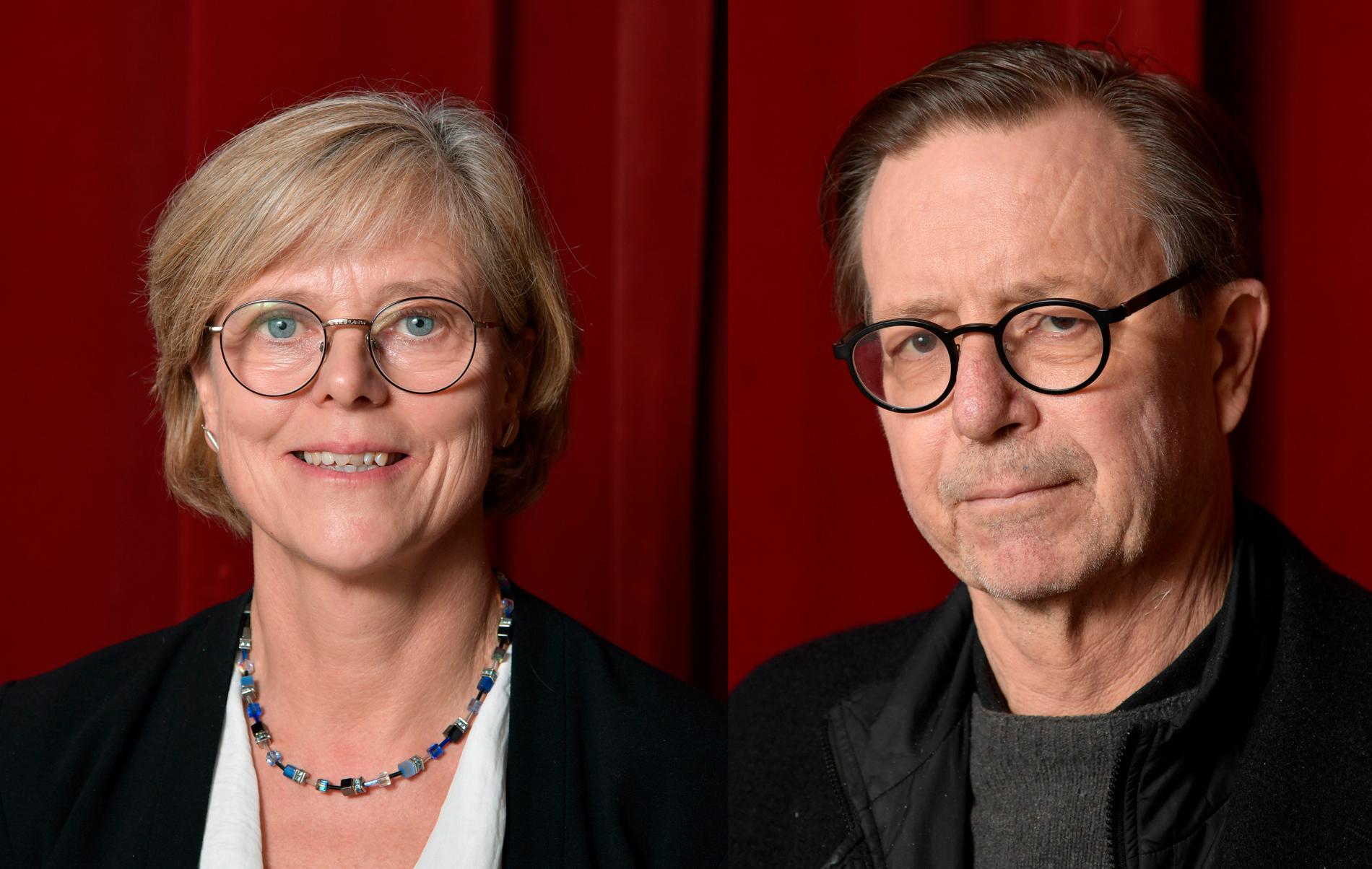 Ingrid Carlberg och Steve Sem-Sandberg — nya ledamöter i Svenska Akademien. Arkivbild.