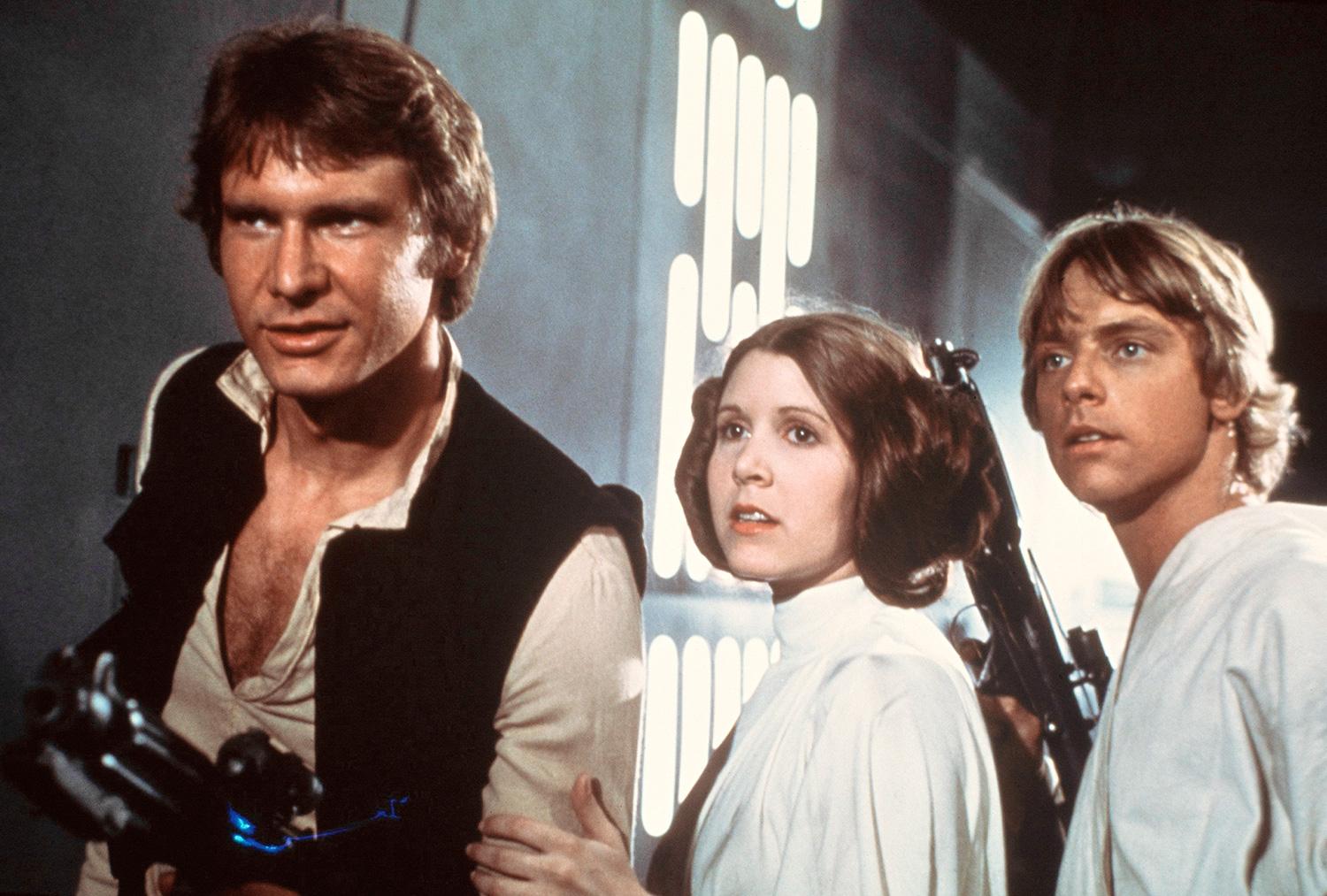 Harrison Ford, Carrie Fisher och Mark Hamill i rollerna som både gav skjuts (för Harrison Ford) och stjälpte deras karriärer (för Fisher och Hamill).