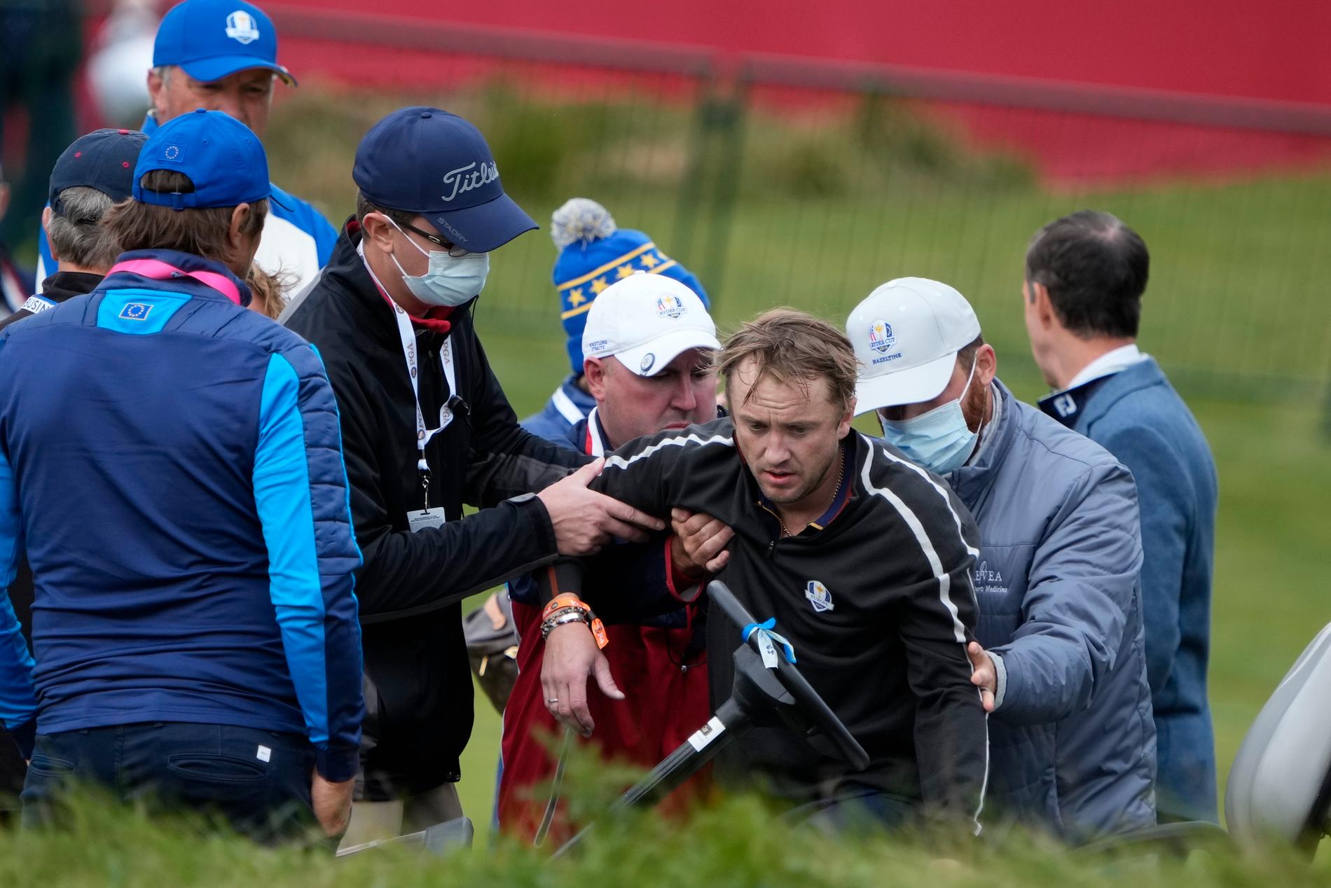 Tom Felton kollapsade under ett evenemang inför golfturneringen Ryder cup i torsdags.
