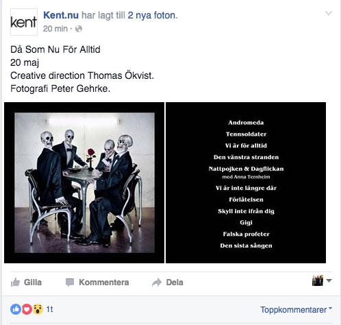 Kents hint på Facebook.