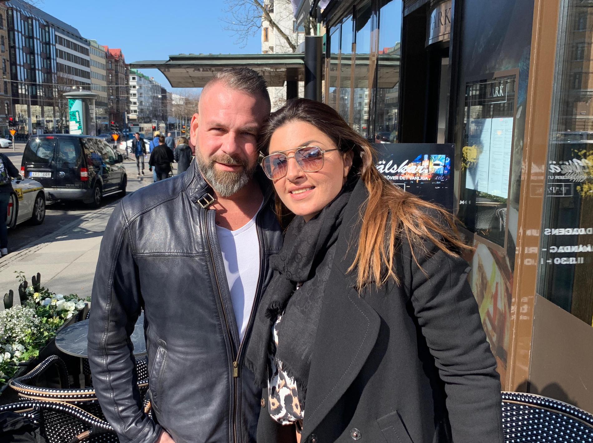 Helena Paparizou och Nikos Panagiotidis i Göteborg i våras, när de träffades för första gången på 10 år.