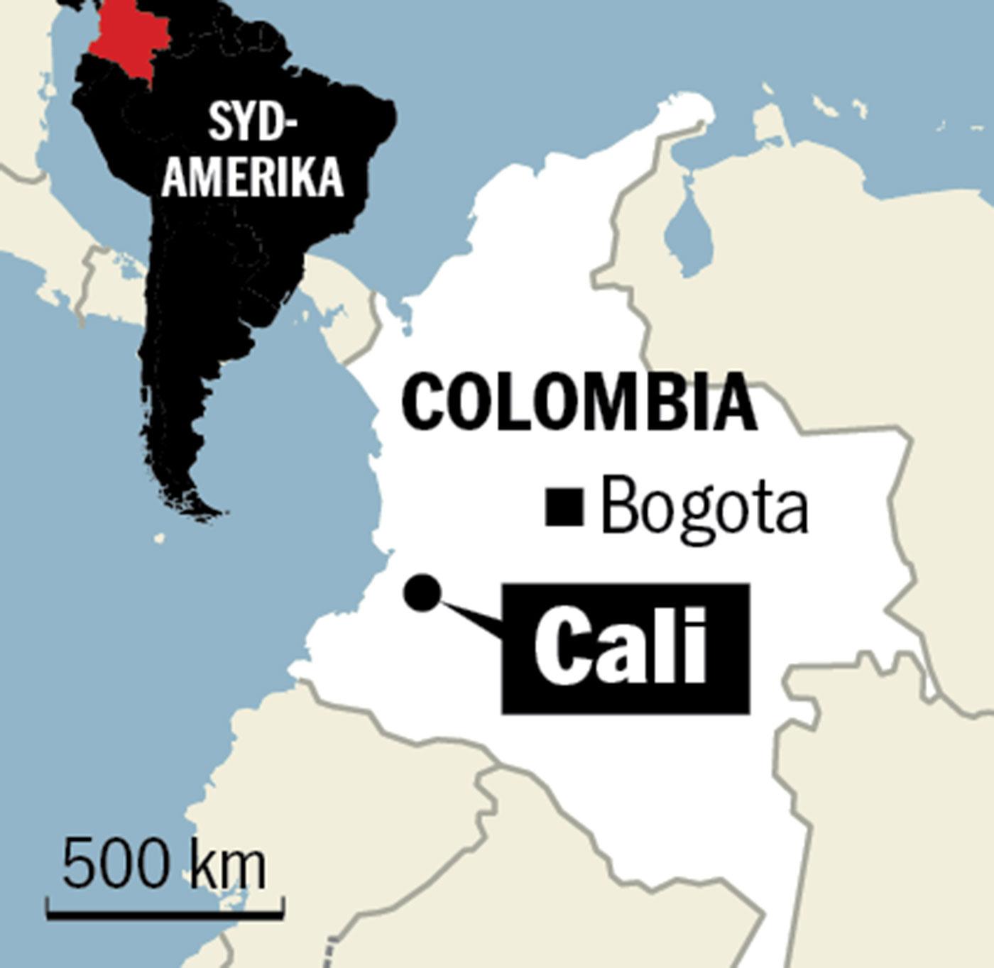 Cali är huvudstad i departementet Valle del Cauca i västra Colombia. Staden är landets tredje största.