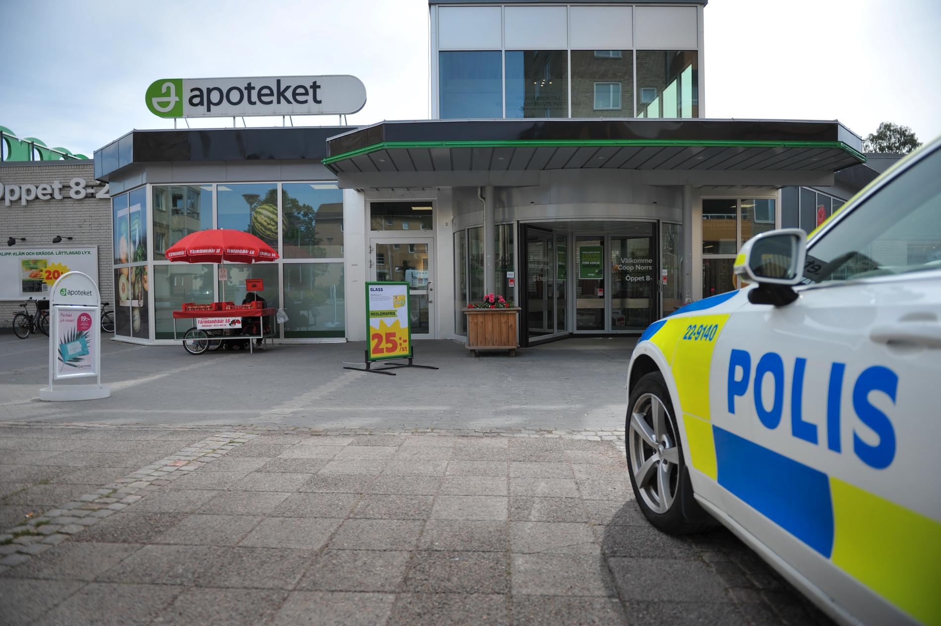 Rån mot apotek i Karlstad.
