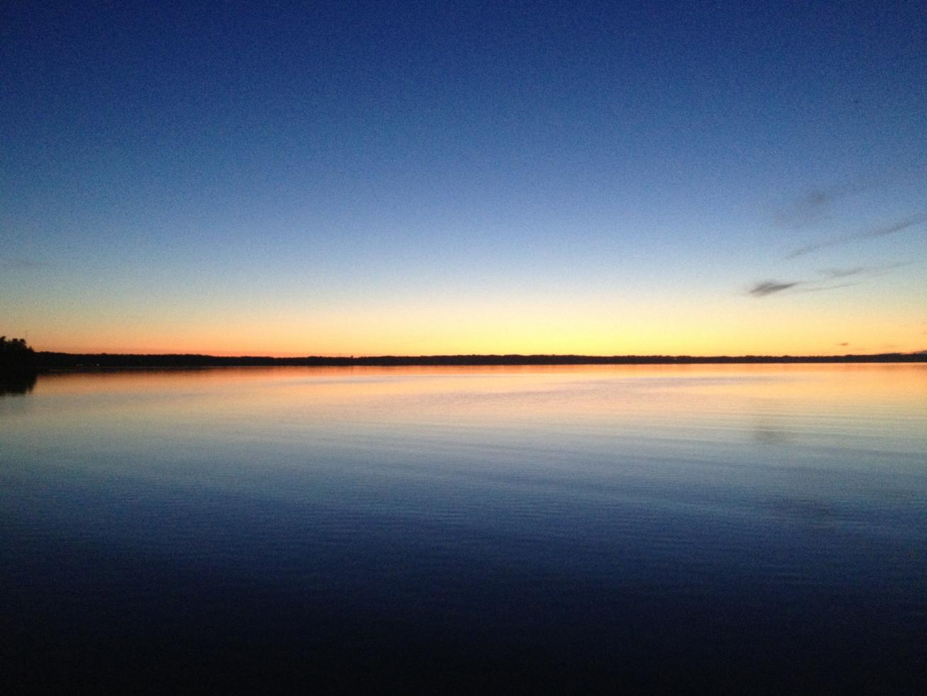 Solnedgång vid Finström på Åland