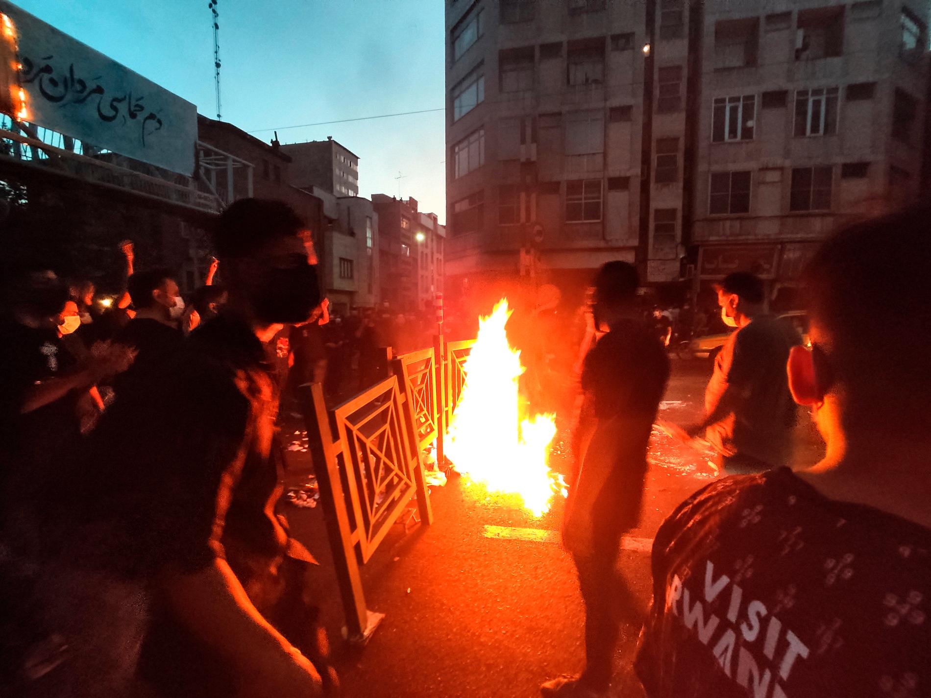 Protester i Teheran tidigare i september. 