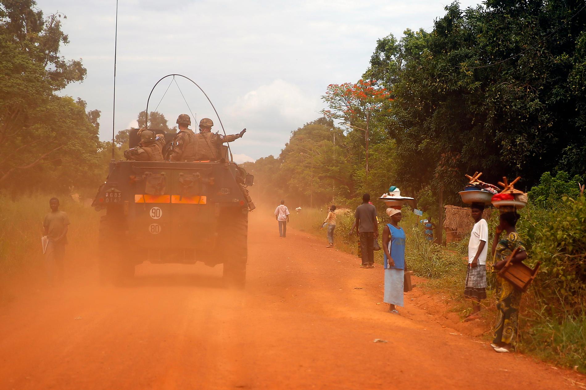 Franska trupper i Centralafrikanska republiken. Personerna på bilden har ingen anknytning till anklagelserna om sexbrott.