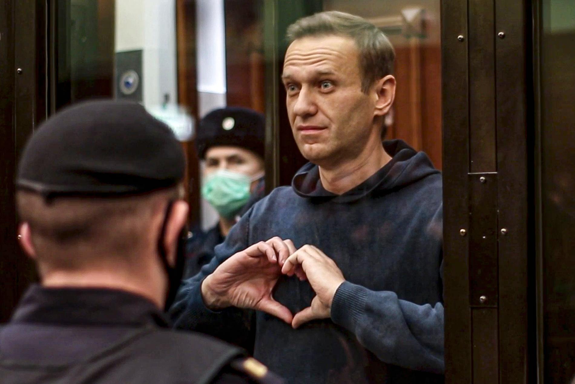  Aleksej Navalnyj i rätten 2021.