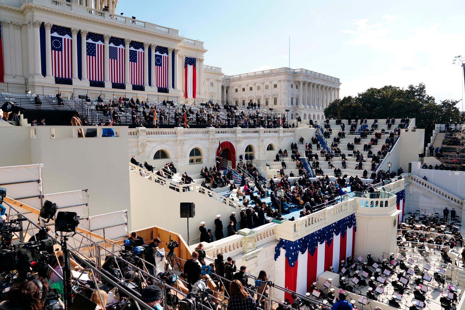 Kapitolium under installationen av president Joe Biden.
