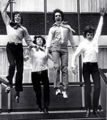 Pink Floyd 1967 Roger Waters, Nick Mason, Syd Barrett och Richard Wright.