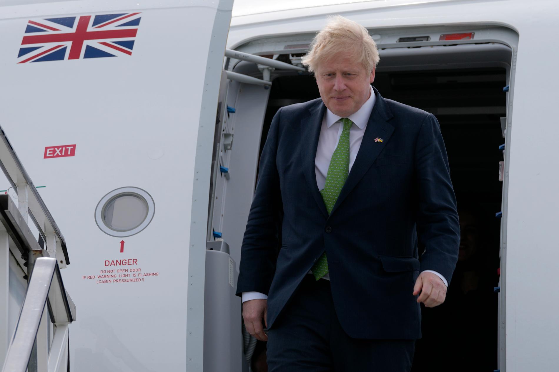 Boris Johnson besökte Sverige för att skriva under ett säkerhetsavtal. 