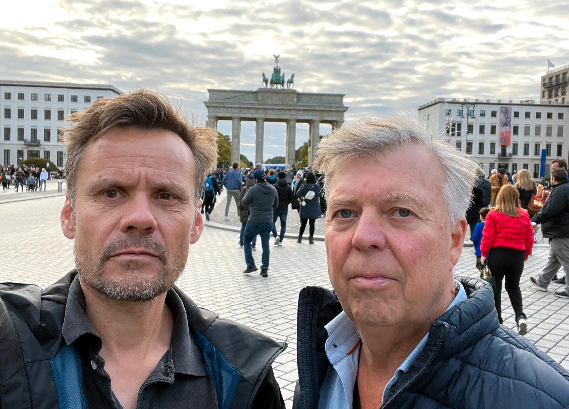 Aftonbladets Jerker Ivarsson och Wolfgang Hansson i Berlin. 