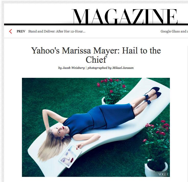 Marissa Mayers pose i modemagasinet Vogue har skapat starka reaktioner – nu försvaras hon av svenska genusexperter.