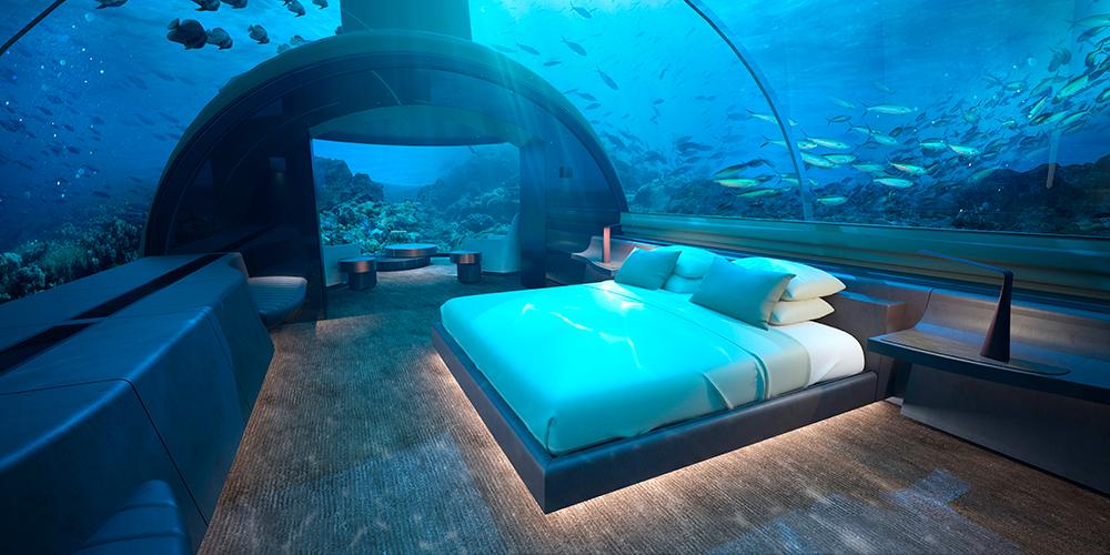 Här kan du sova fem meter under vattenytan.