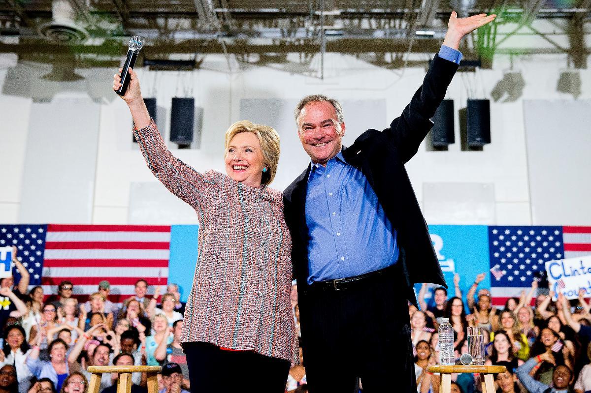 Hillary Clinton och Tim Kaine