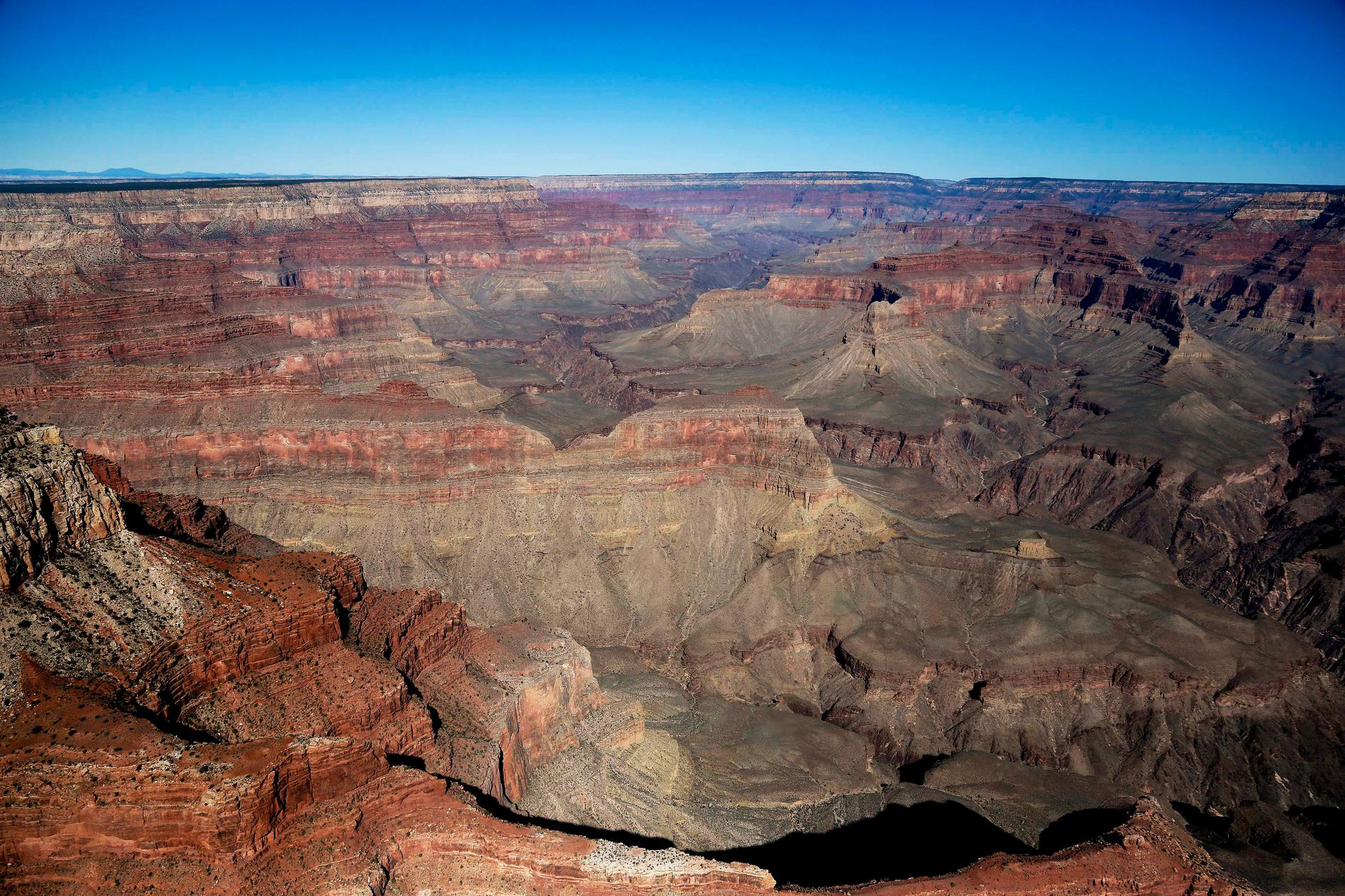 Grand Canyon är ett av de skyddade naturområdena i USA som har undersökts. 