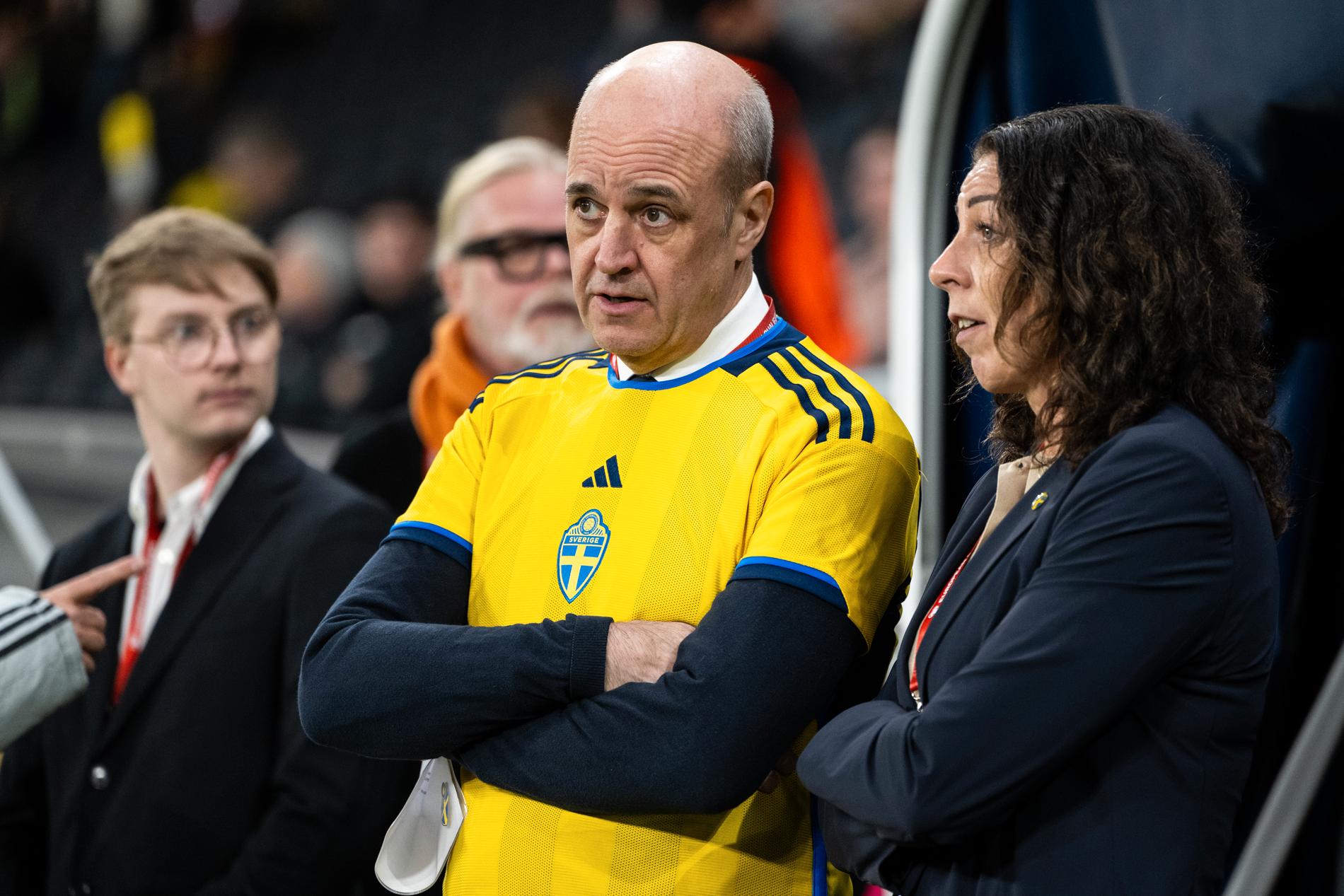 SvFF:s ordförande Fredrik Reinfeldt och generalsekreteraren Andrea Möllerberg.
