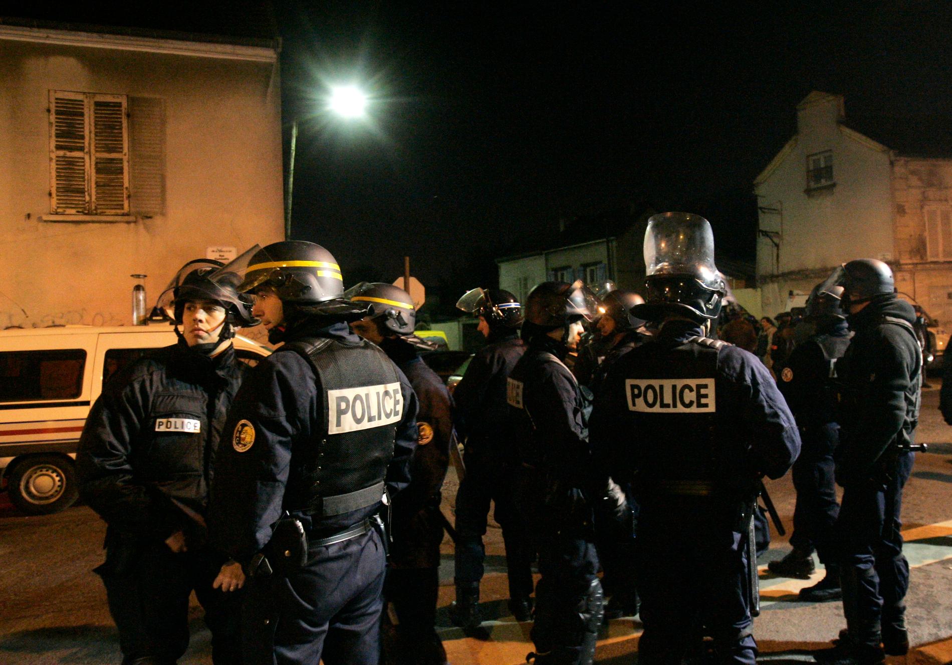 Fransk kravallpolis. Bilden är från ett annat tillfälle. Arkivbild.