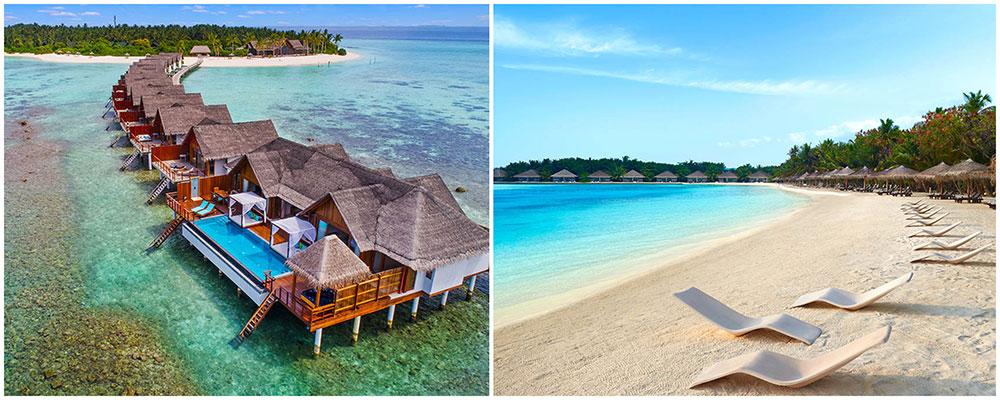 På Furaveri bor du lyxigt med egen pool eller i en bungalow över vattnet. Cinnamon Dhonveli Maldives ligger vid en sagolik vit sandstrand. 