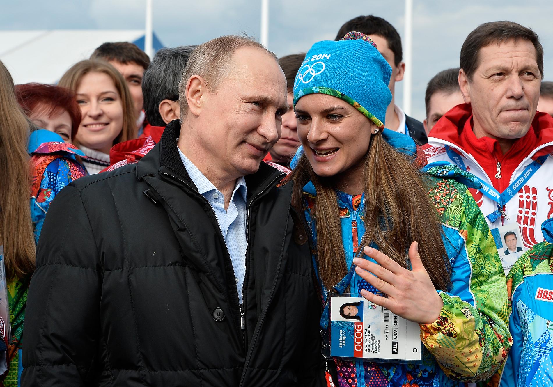 Valdimir Putin och Jelena Isinbajeva.