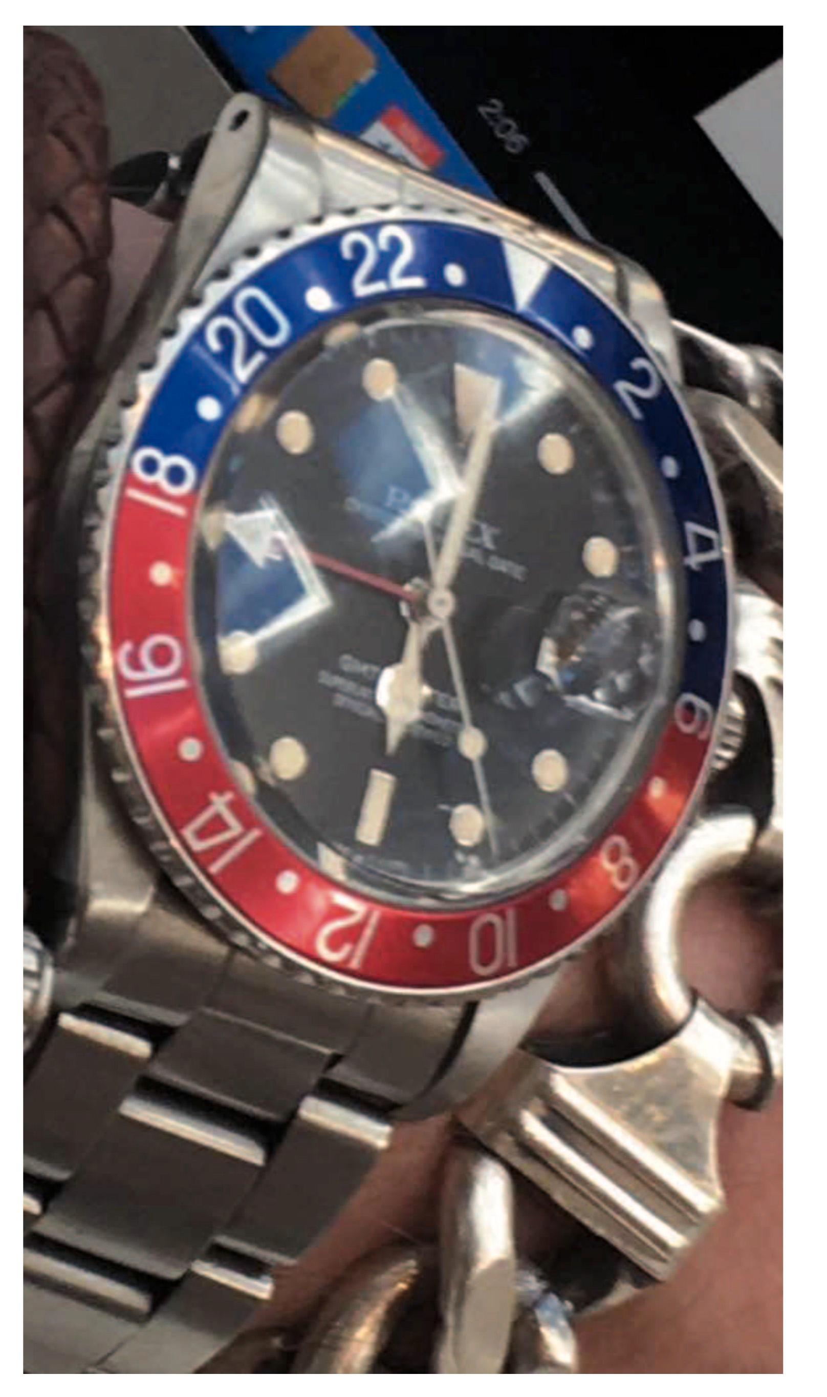 Rolex-klocka som blev bytet vid rånet på Birger Jarlsgatan.