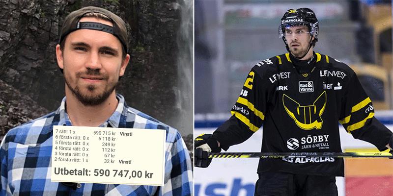 Hockeyproffset August Tornberg vann närmare 600 000 kronor på Top 7. 