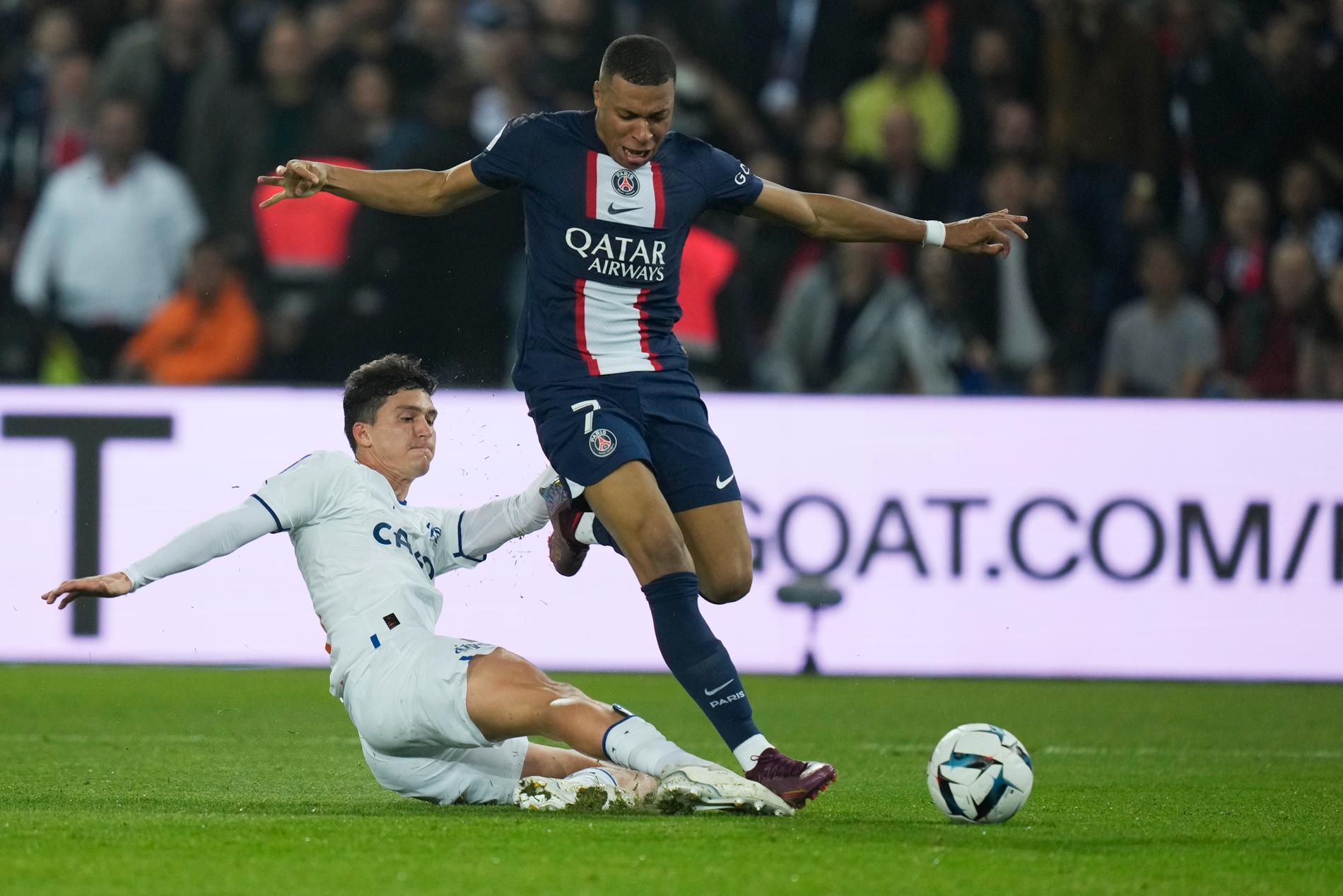 PSG's Kylian Mbappé när hans Paris Saint-Germain besegrade Marseille på Parc des Princes.