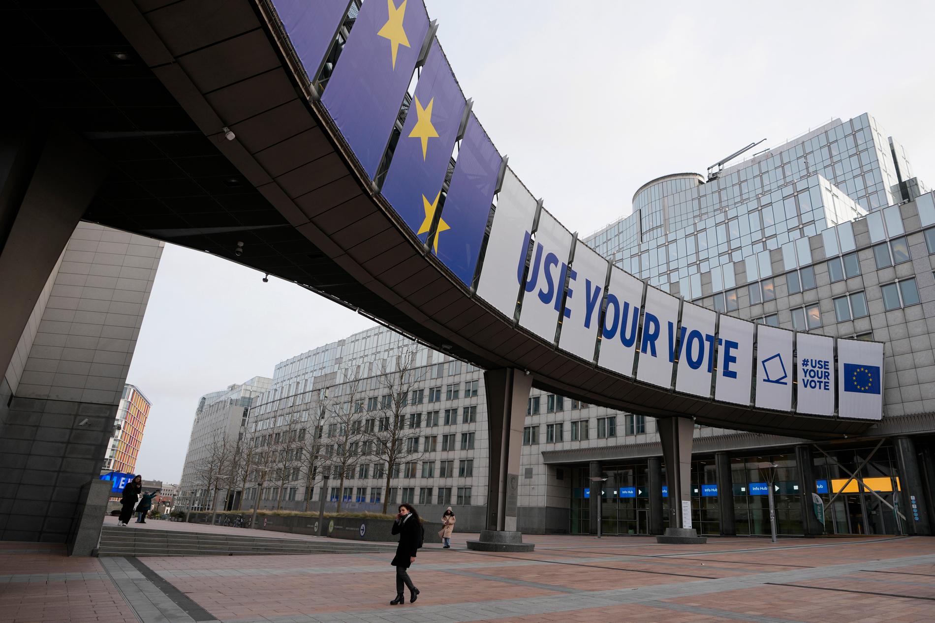 EU-parlamentets lokaler i Bryssel, varifrån en gripen man misstänks ha spionerat för Kinas räkning. Arkivfoto.