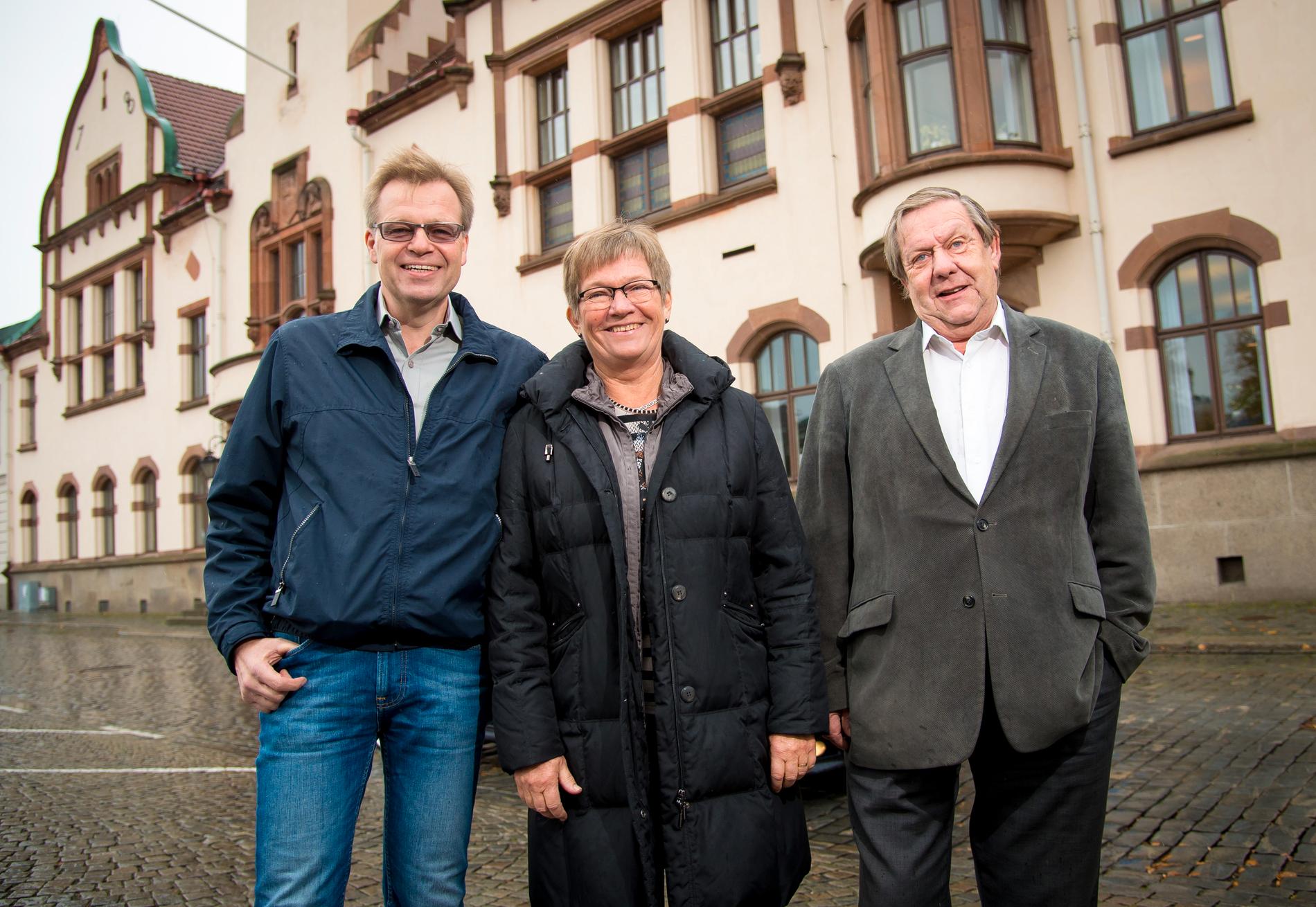 Per-Ola Mattsson (S), Gertrud Ivarsson (C) och Paul Hedlund (L) styr Karlshamns kommun.