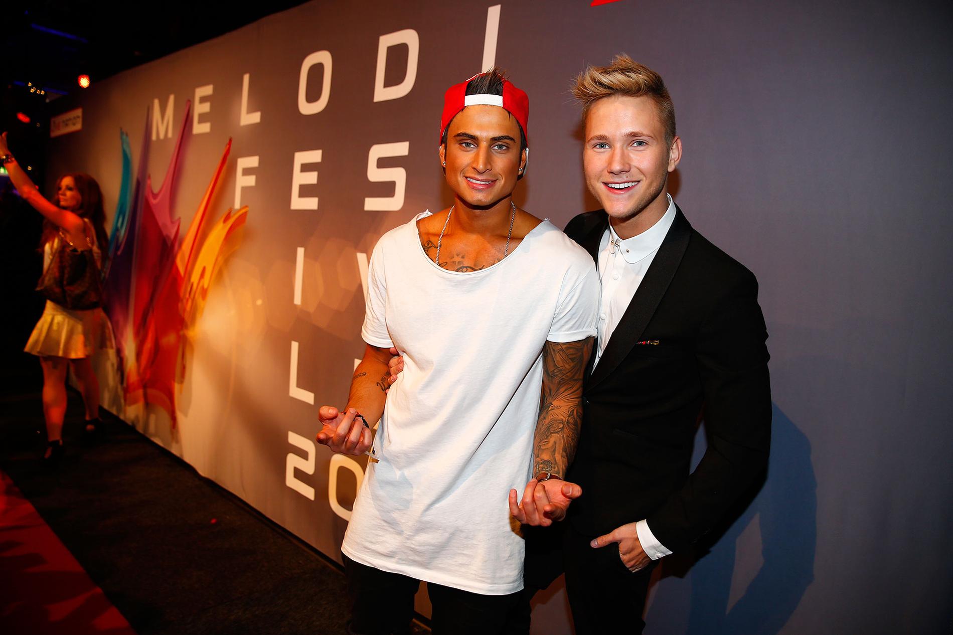 Samir & Viktor under Melodifestivalen 2015.