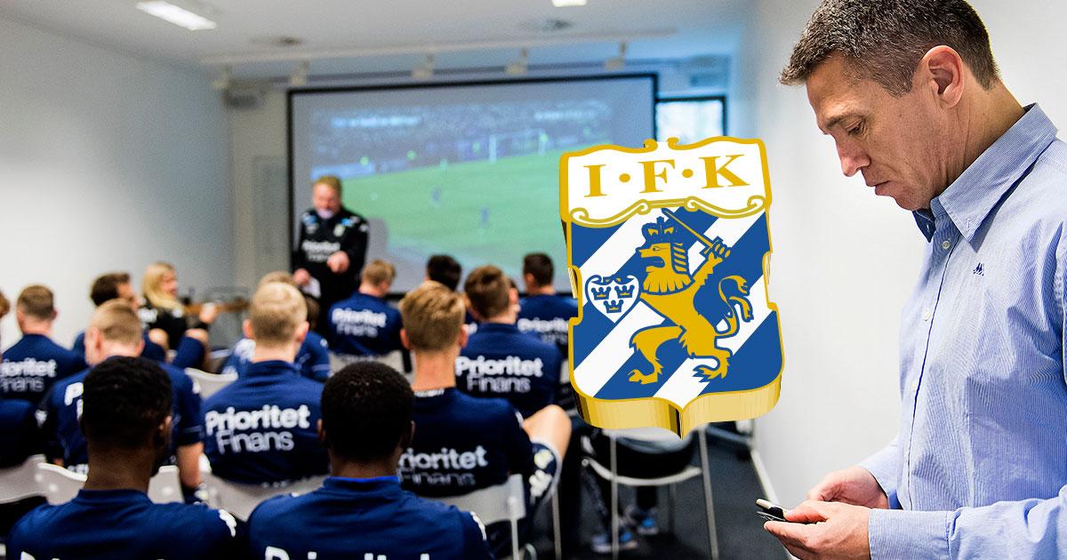 INTE LÄNGRE KAMRATER. Spelarna i IFK Göteborg  har vänt Mats Gren ryggen, och missnöjet inom truppen är utbrett. Trots det har sportchefen fortsatt fullt förtroende från styrelsen.