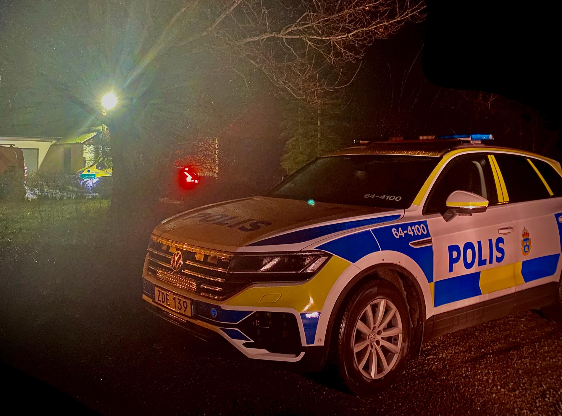 Två personer har gripits efter ett våldsamt rån på en ensligt belägen gård i Skåne.