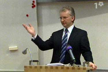 Finansminister Pär Nuder uttalade sig under ett frukostmöte på SE-banken på onsdagsmorgonen.
