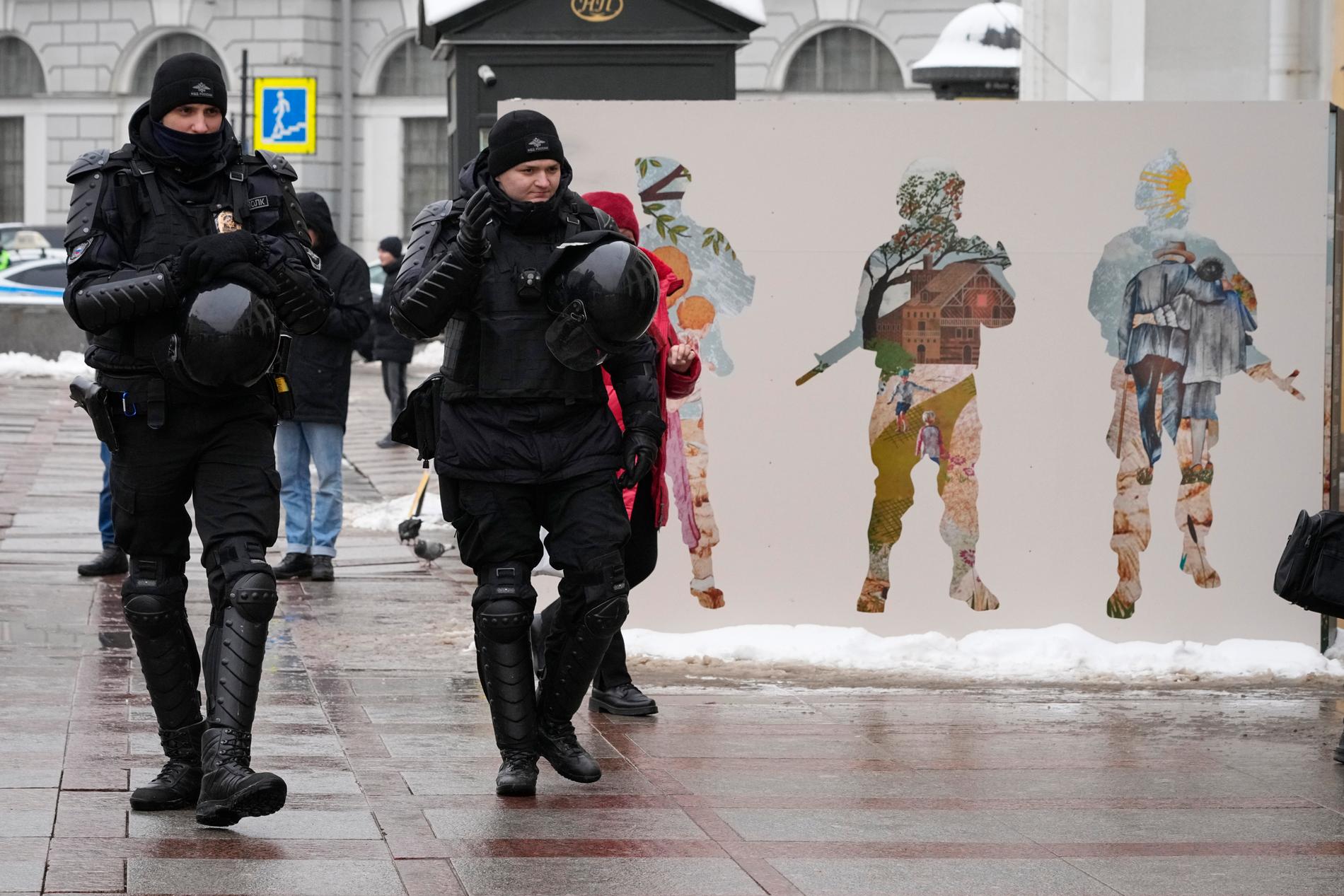 Rysk polis i Sankt Petersburg.