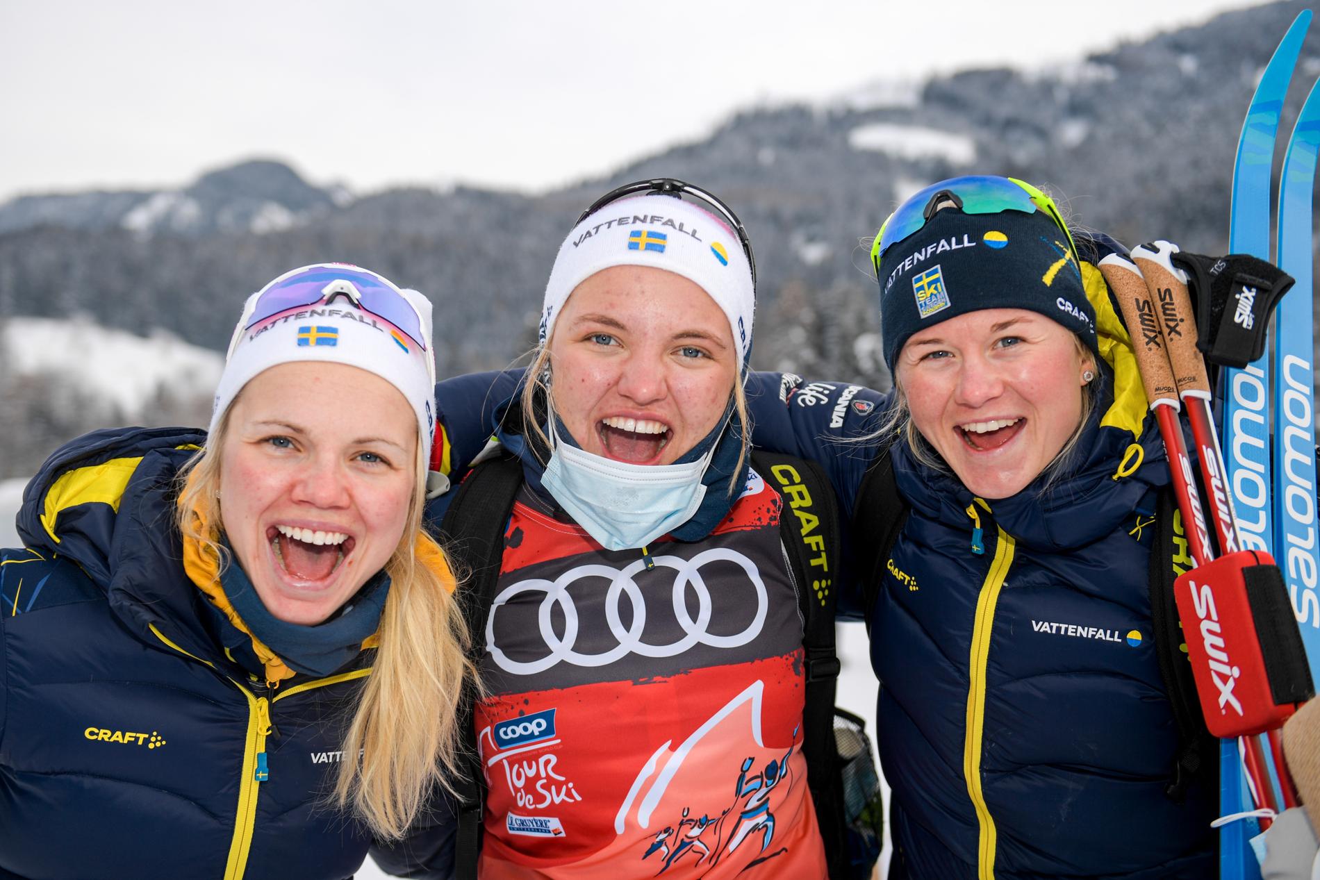 Emma Ribom, Linn Svahn och Maja Dahlqvist är medaljhopp i sprinten i skid-VM 2023.