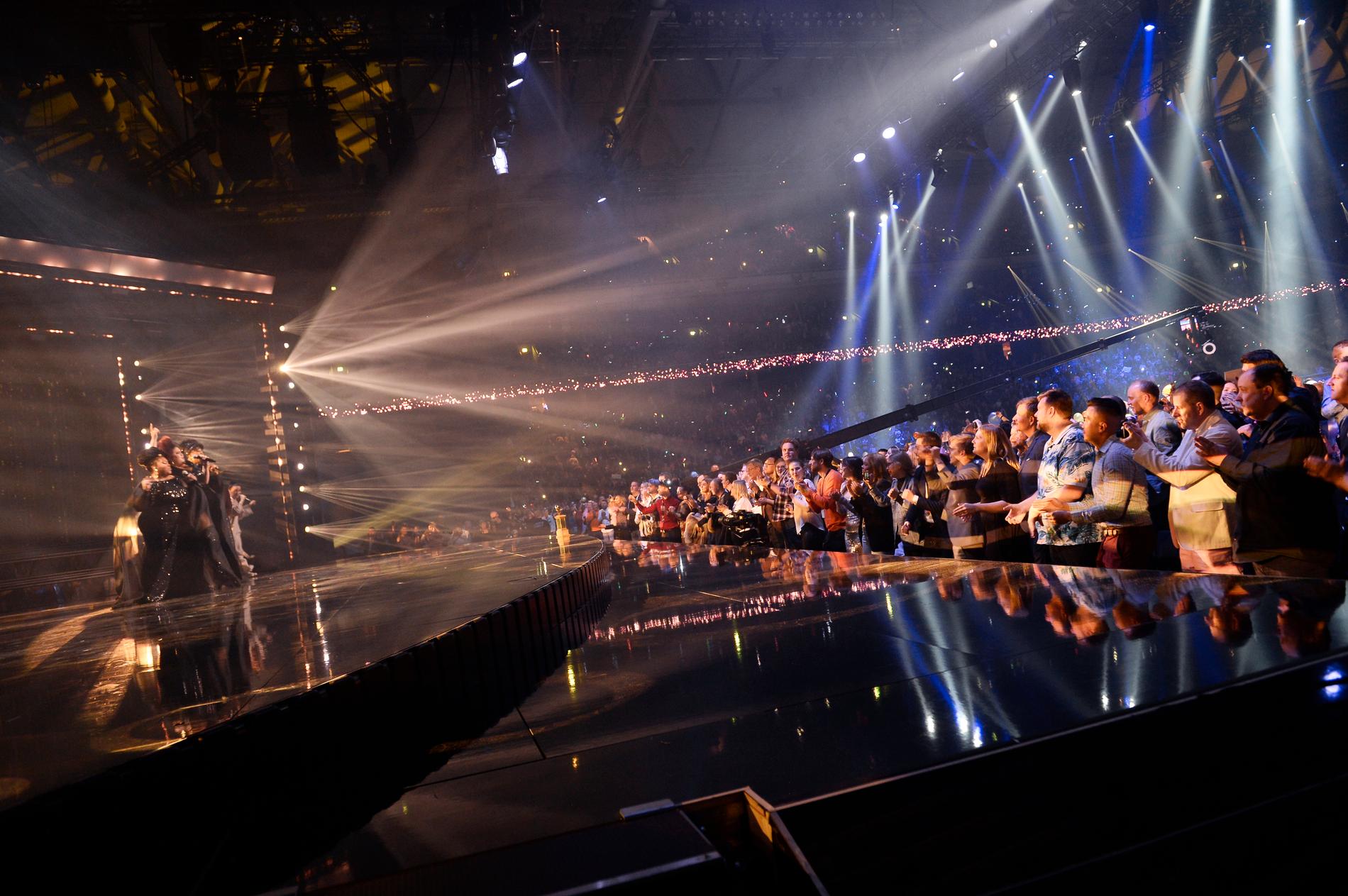 The Mamas på scenen under Melodifestivalen 2020.