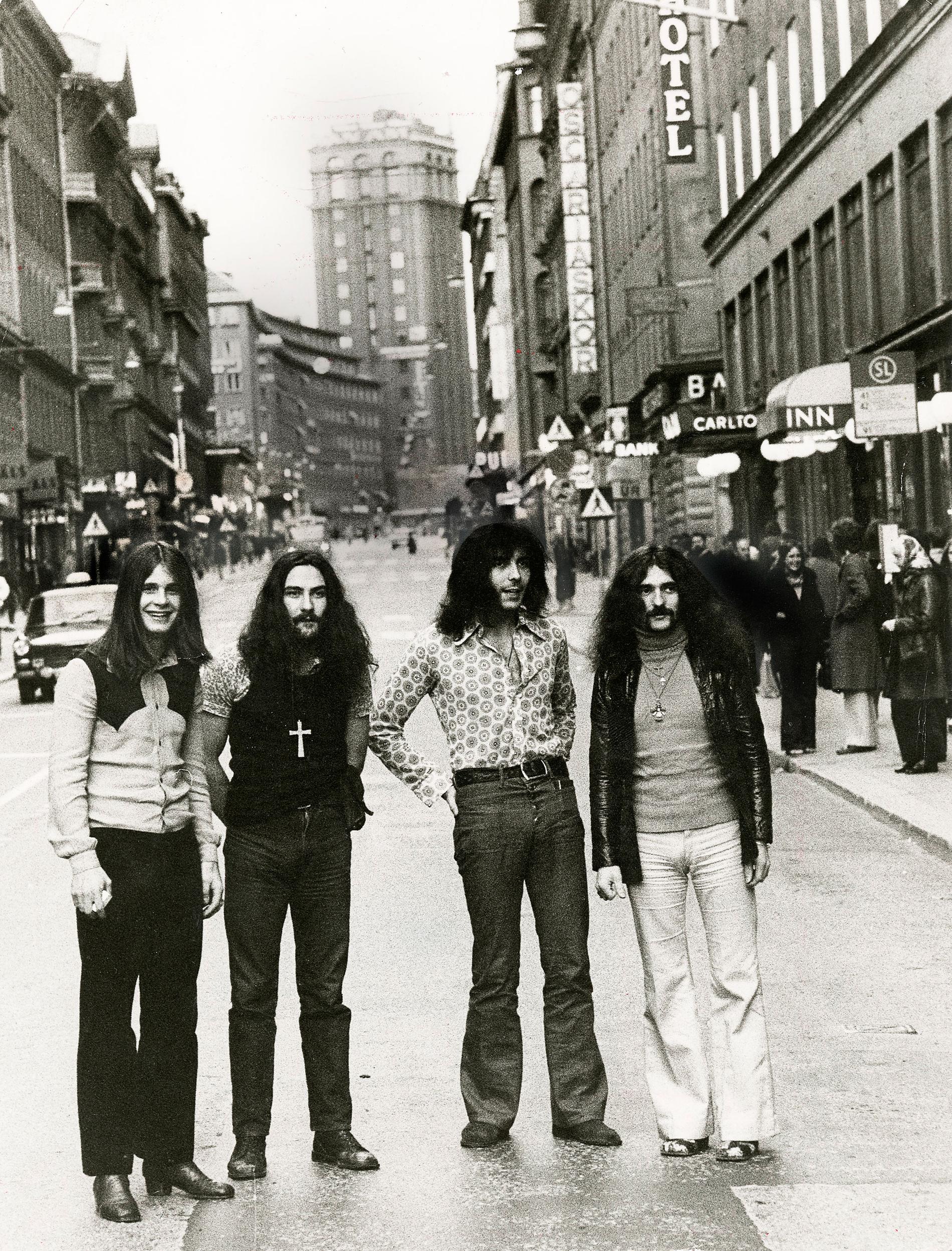 Från vänster: Ozzy Osbourne, Bill Ward, Tony Iommi och Geezer Butler.