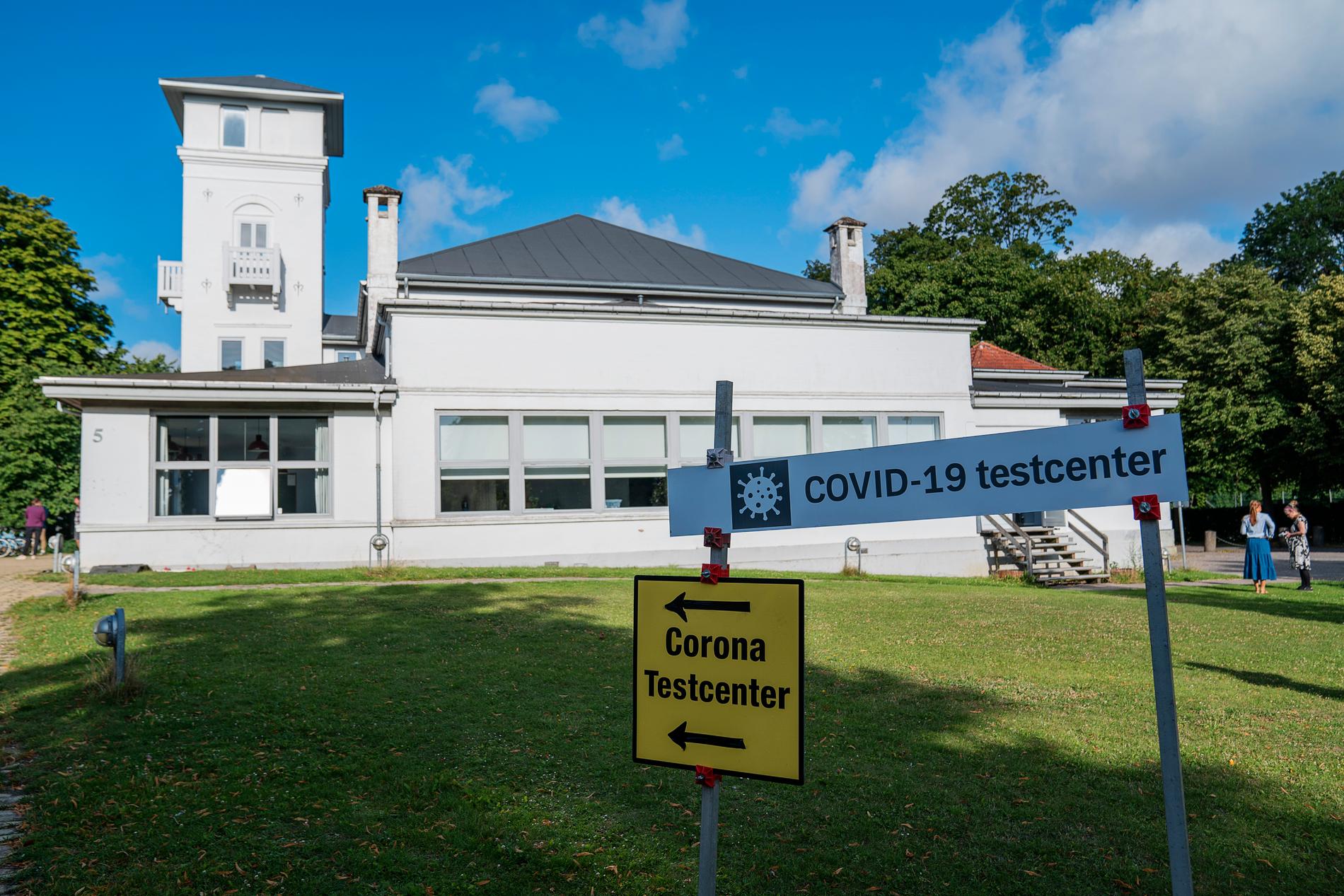 Ett testningscenter i danska Ringsted, där Danish Crowns slakteri nu bommar igen efter ett coronautbrott bland personalen. Arkivbild.
