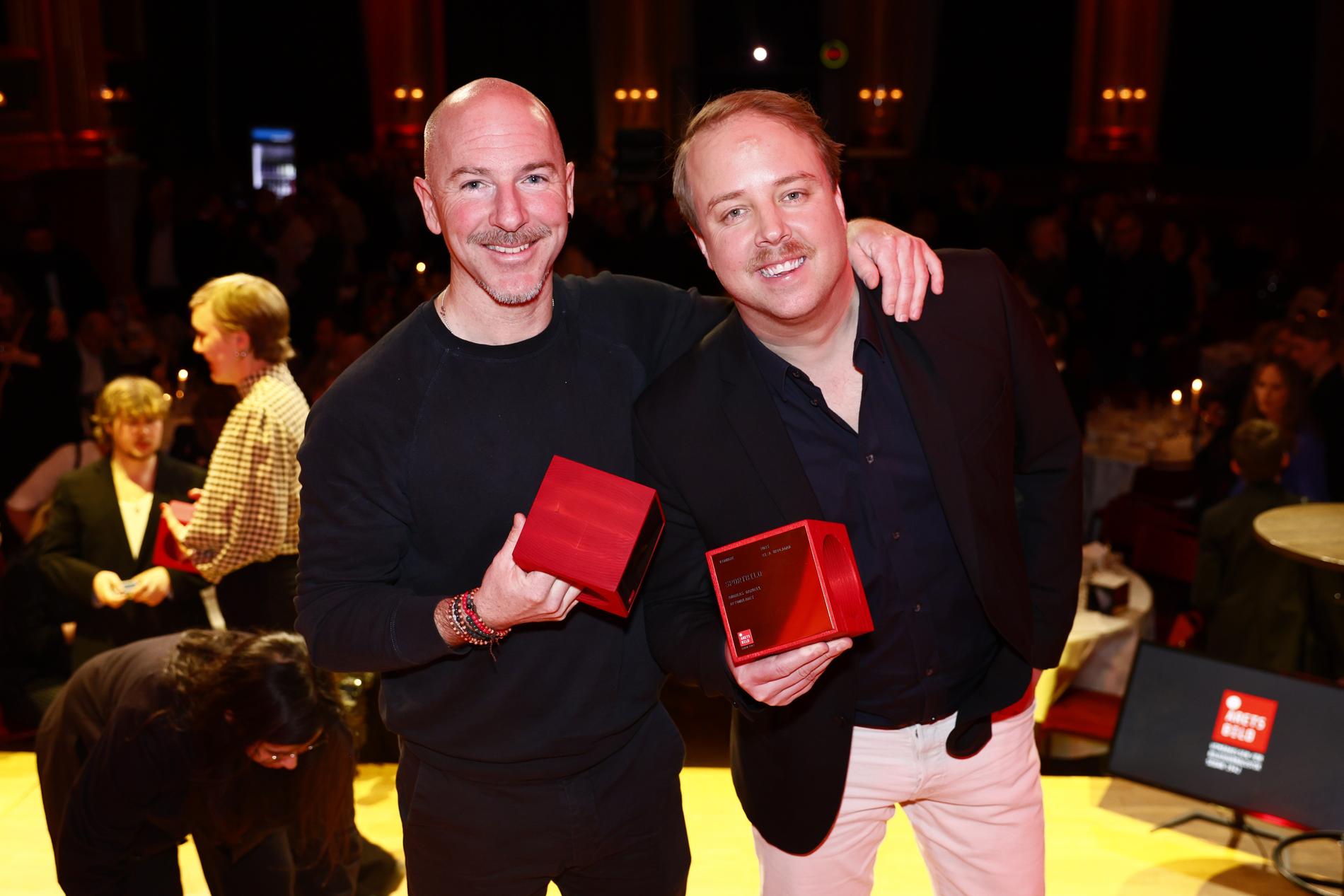 Aftonbladets prisade fotografer Magnus Wennman och Andreas Bardell.
