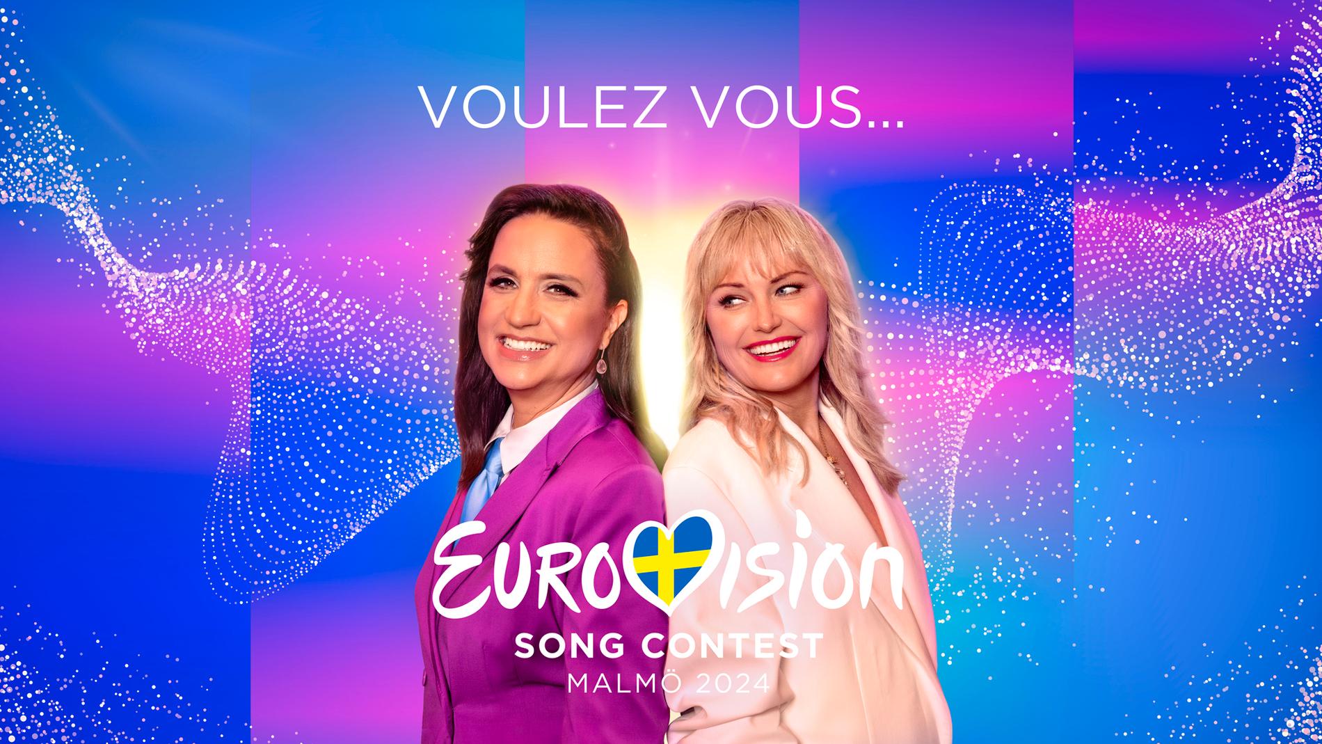 Petra Mede och Malin Åkerman leder Eurovision song contest 2024.