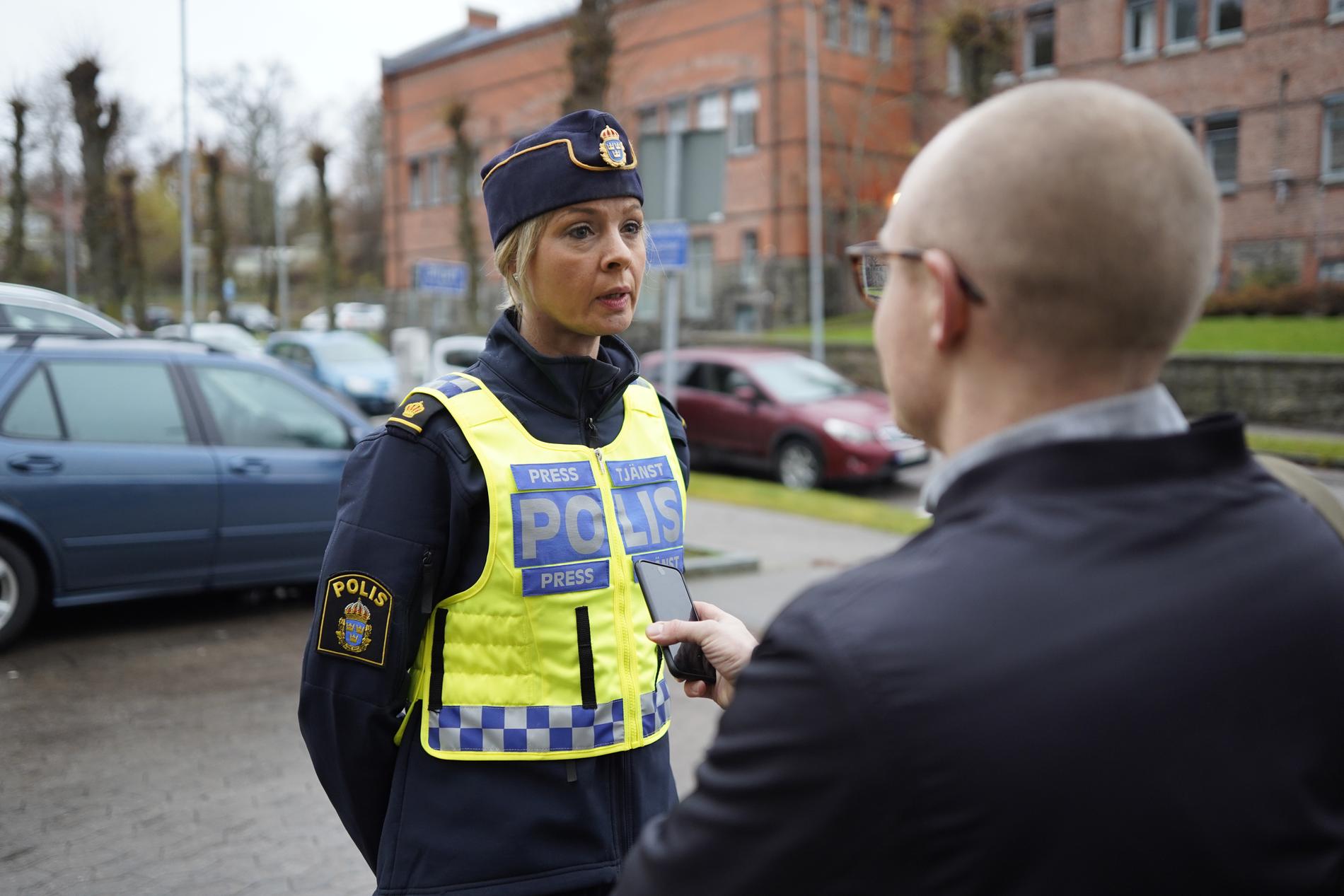Polisens presstalesperson Anna Göransson. 