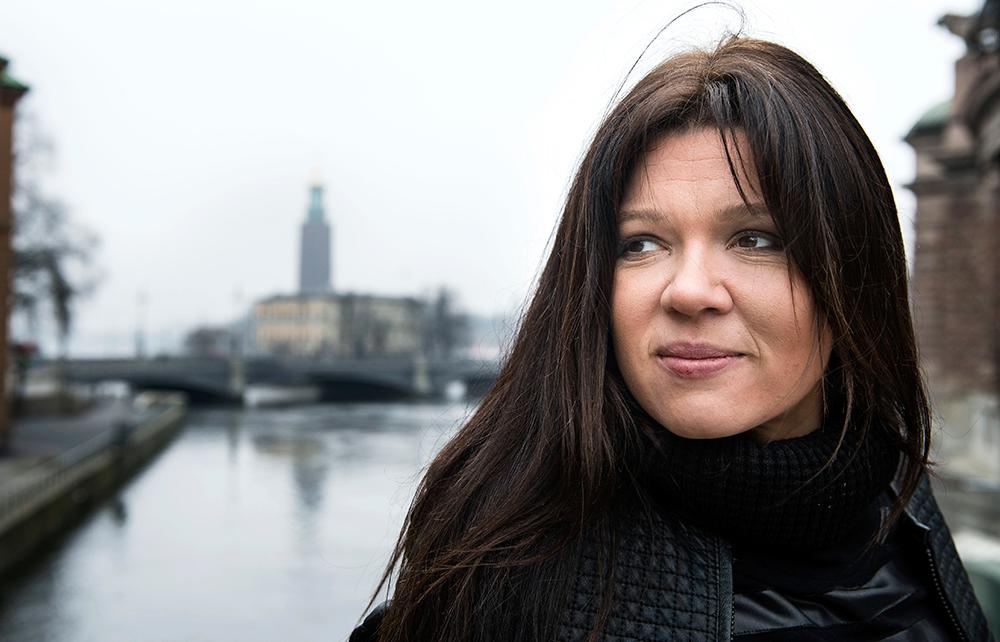 Den ukrainska schlagervinnaren och  demokratiaktivisten Ruslana på besök i Stockholm