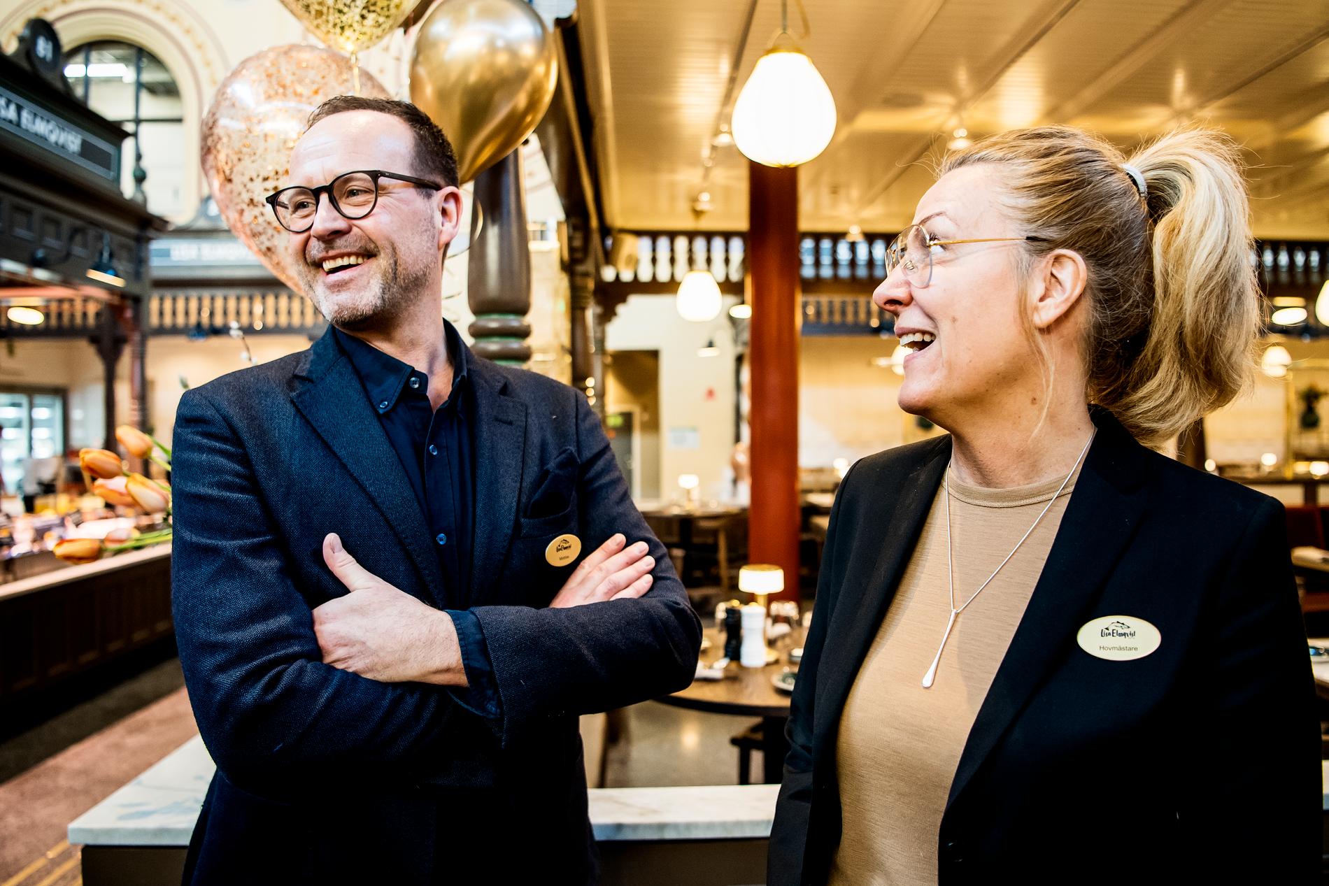 Mattias Johansson och Ninna Elmqvist från fiskrestaurangen Lisa Elmqvist, har jobbat in i det sista inför invigningen. 