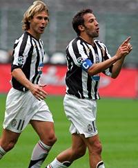 Dubbel målskytt. Alessandro Del Piero fick chansen från start mot Ascoli och producerade två mål.