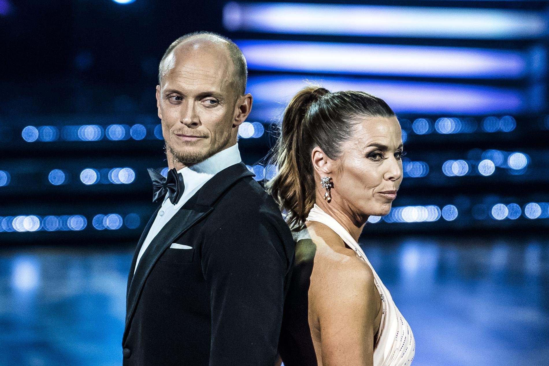 Tobias Karlsson i ”Let’s dance”, här med Magdalena Forsberg.