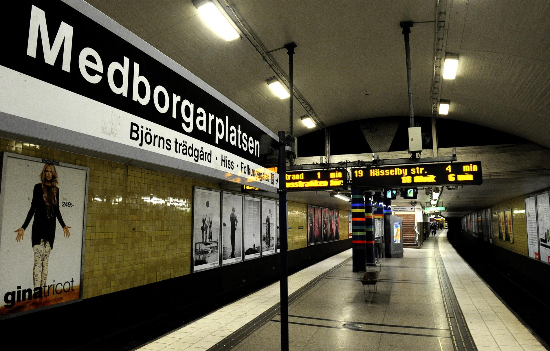 Medborgarplatsens tunnelbanestation i Stockholm.